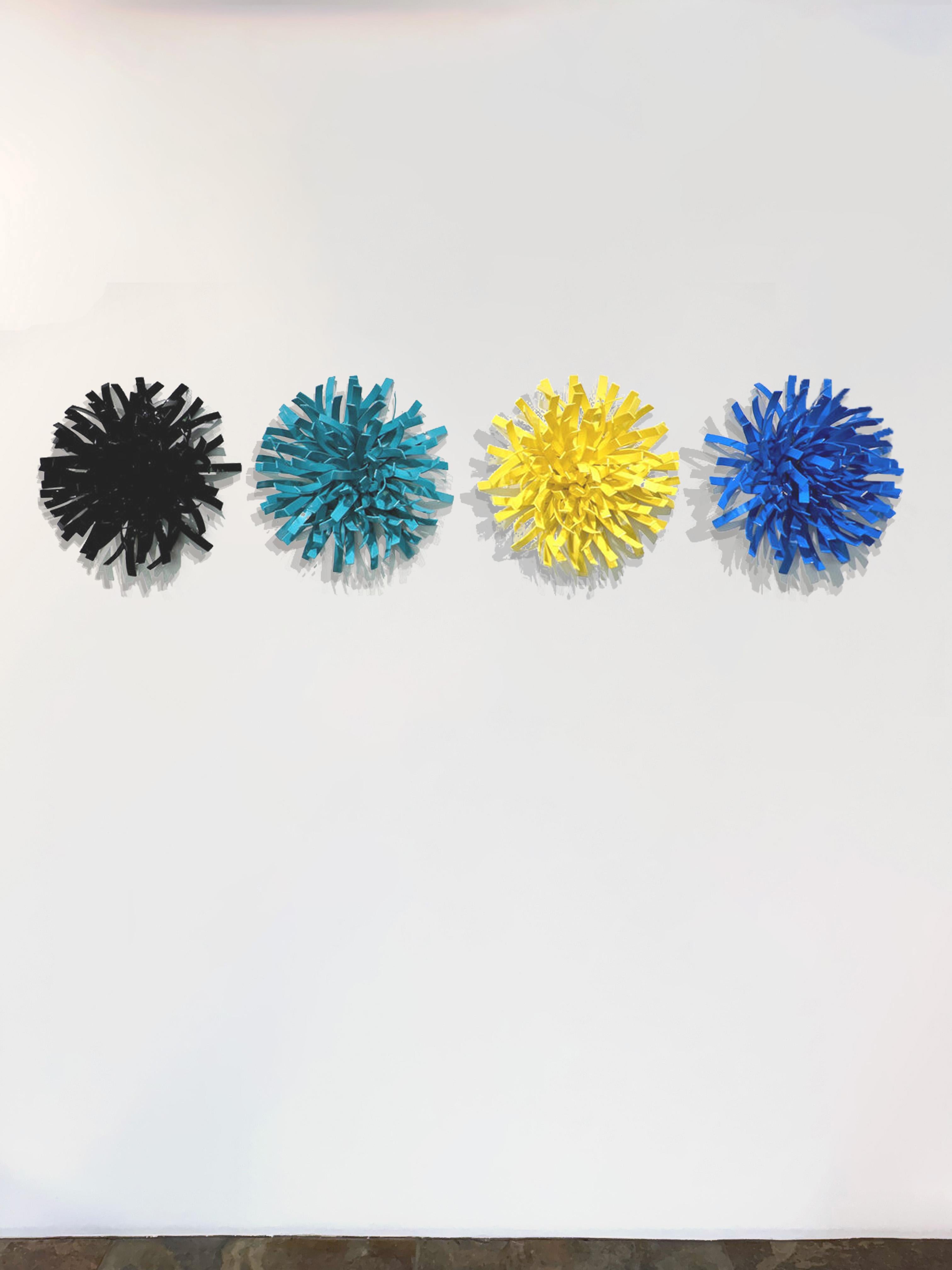 Anemonen #3 (Blau), Indoor Skulptur, Abstrakt_Matt Devine_Stahl/Pulverbeschichtung im Angebot 2