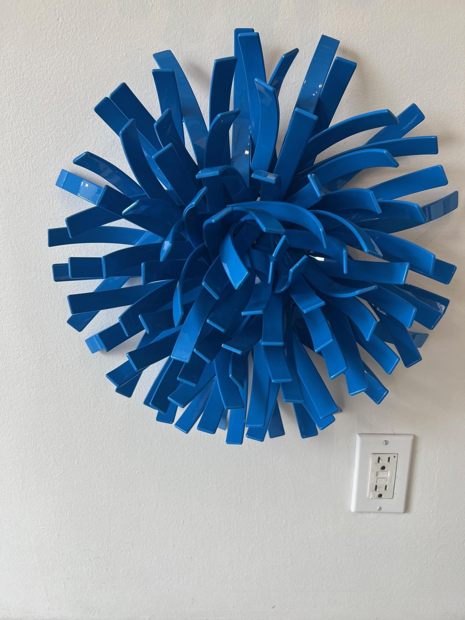 Anemones #3 (Blue)_2022, Indoor Sculpture, Abstract_Matt Devine_Steel/Powdercoat For Sale 2