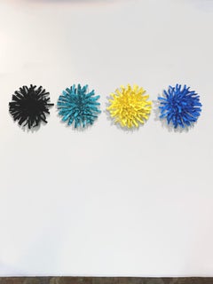 Anémones #3 (Sarcelle), Sculpture d'intérieur, Abstrait_Matt Devine_Steel/Powdercoat