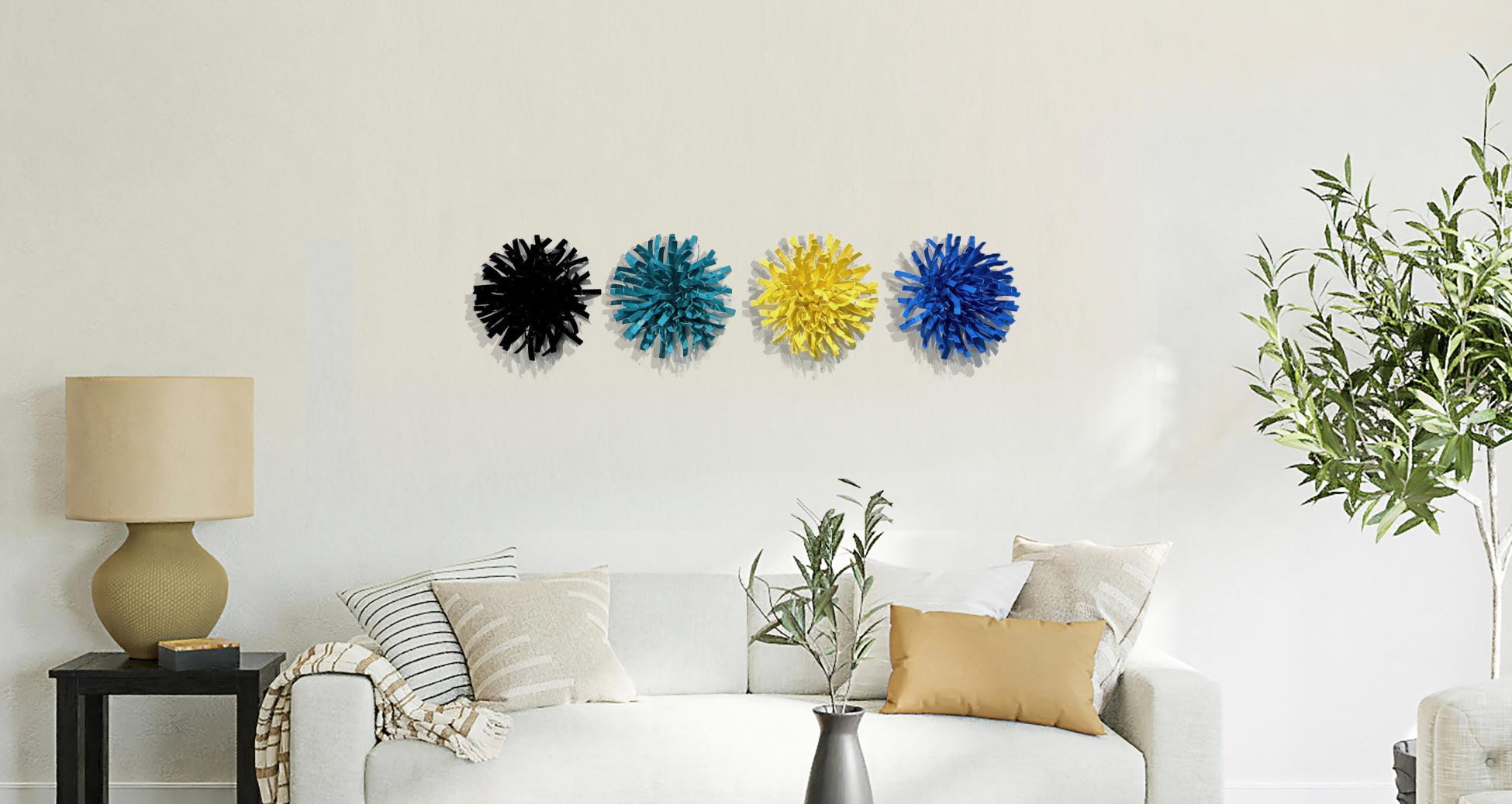 Anemonen #3 (Teal), Indoor Skulptur, Abstrakt_Matt Devine_Stahl/Pulverbeschichtung im Angebot 2