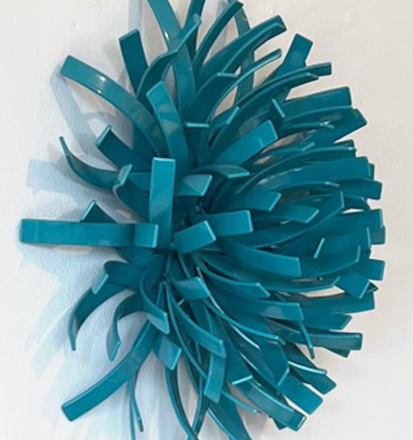 Anemonen #3 (Teal), Indoor Skulptur, Abstrakt_Matt Devine_Stahl/Pulverbeschichtung im Angebot 7