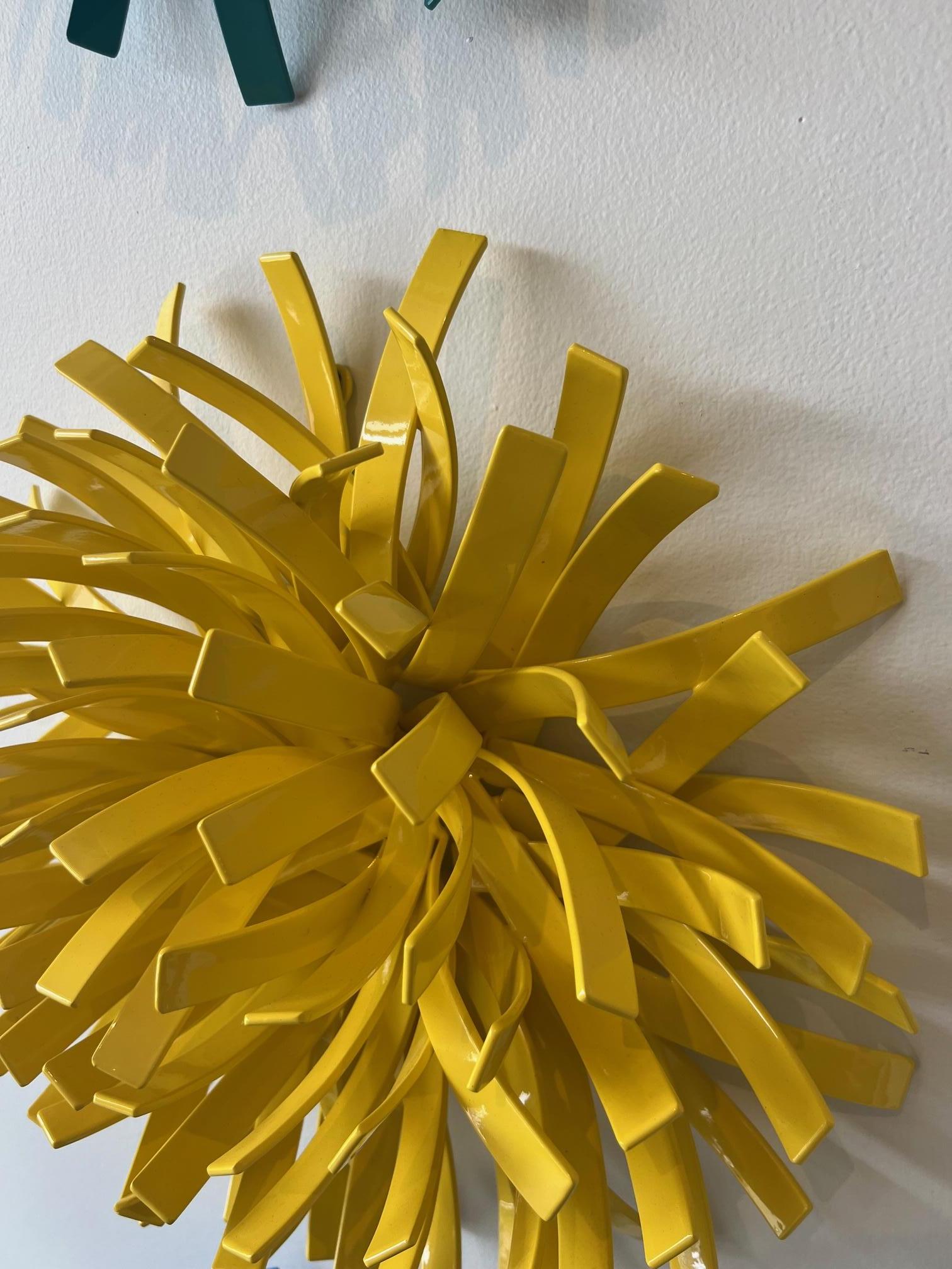 Anemones #3 (Yellow) 2022 Indoor Sculpture_Abstract_Matt Devine_Steel/Powdercoat For Sale 1