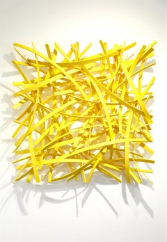Bullock's O_Matt Devine_Indoor/Outdoor_Abstract/Organic_Wall Sculpture_Yellow