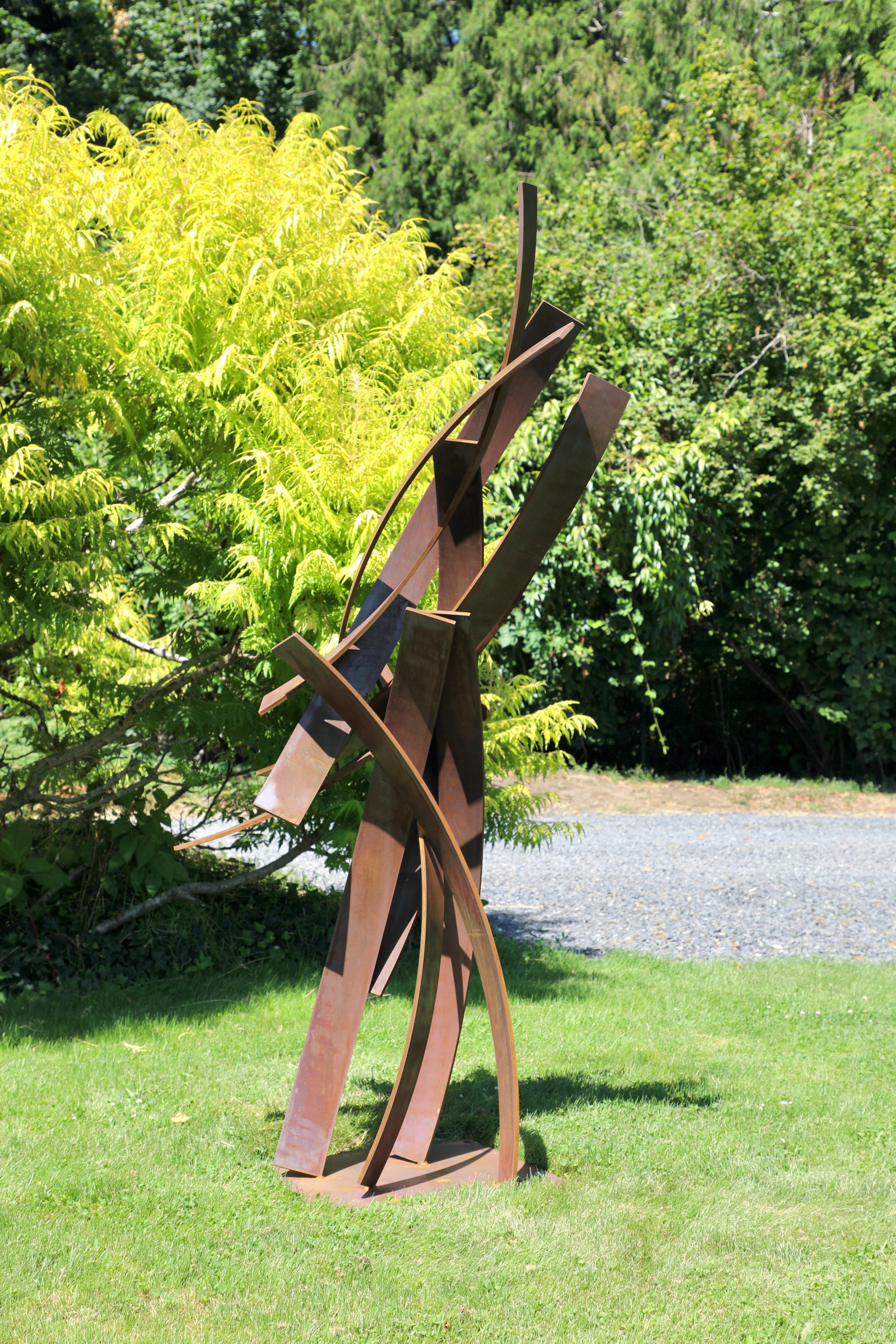 Indoor/Outdoor Sculpture, Abstract Cor-ten Steel , Still Standing by Matt Devine For Sale 3