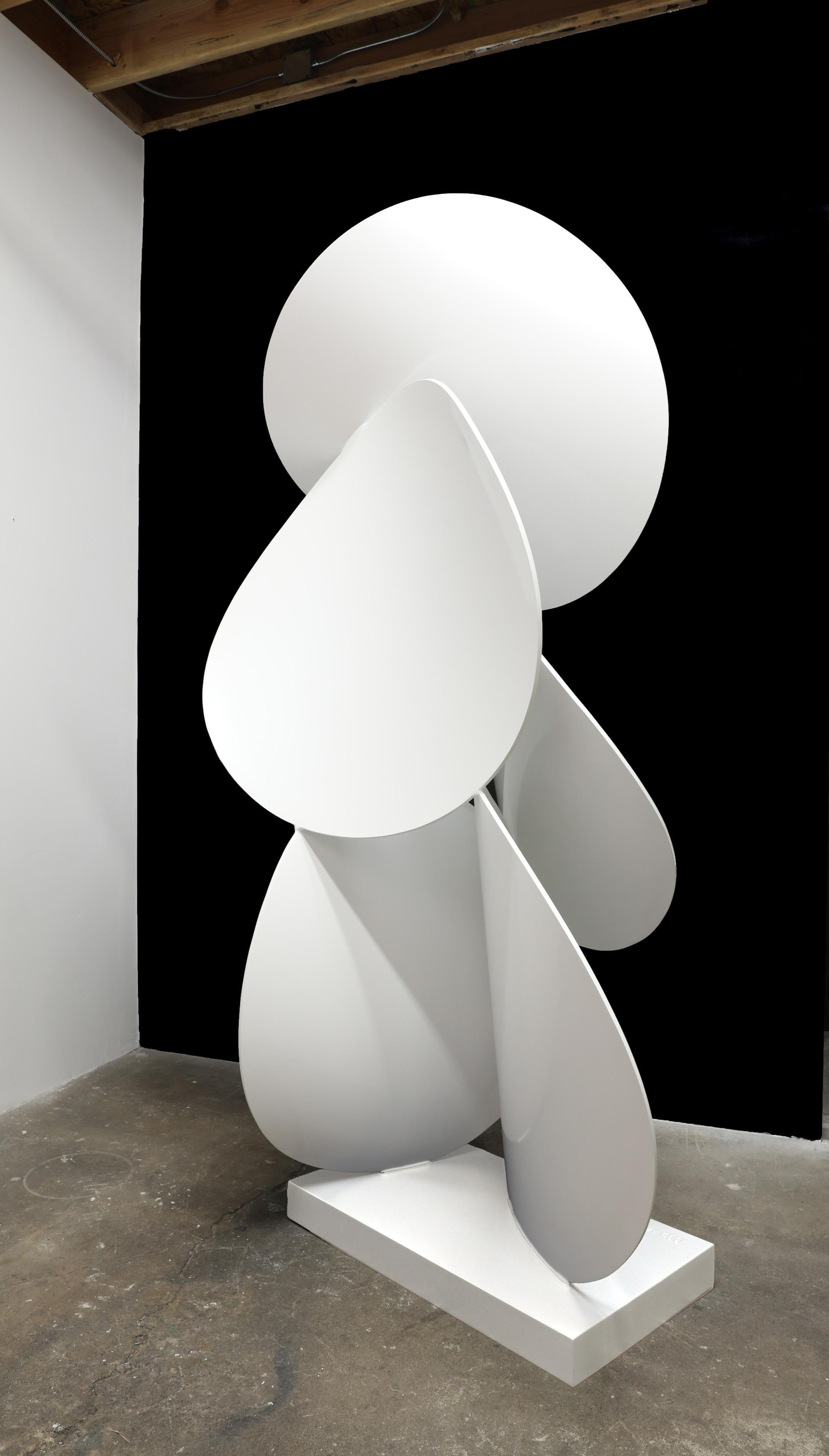 Scultura da interno/esterno, tondo astratto, Whiting, alluminio, a x b #6, Matt Devine