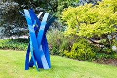 Indoor/Outdoor Sculpture_Abstract_Aluminum_Little Boy Blue, Matt Devine, 2024