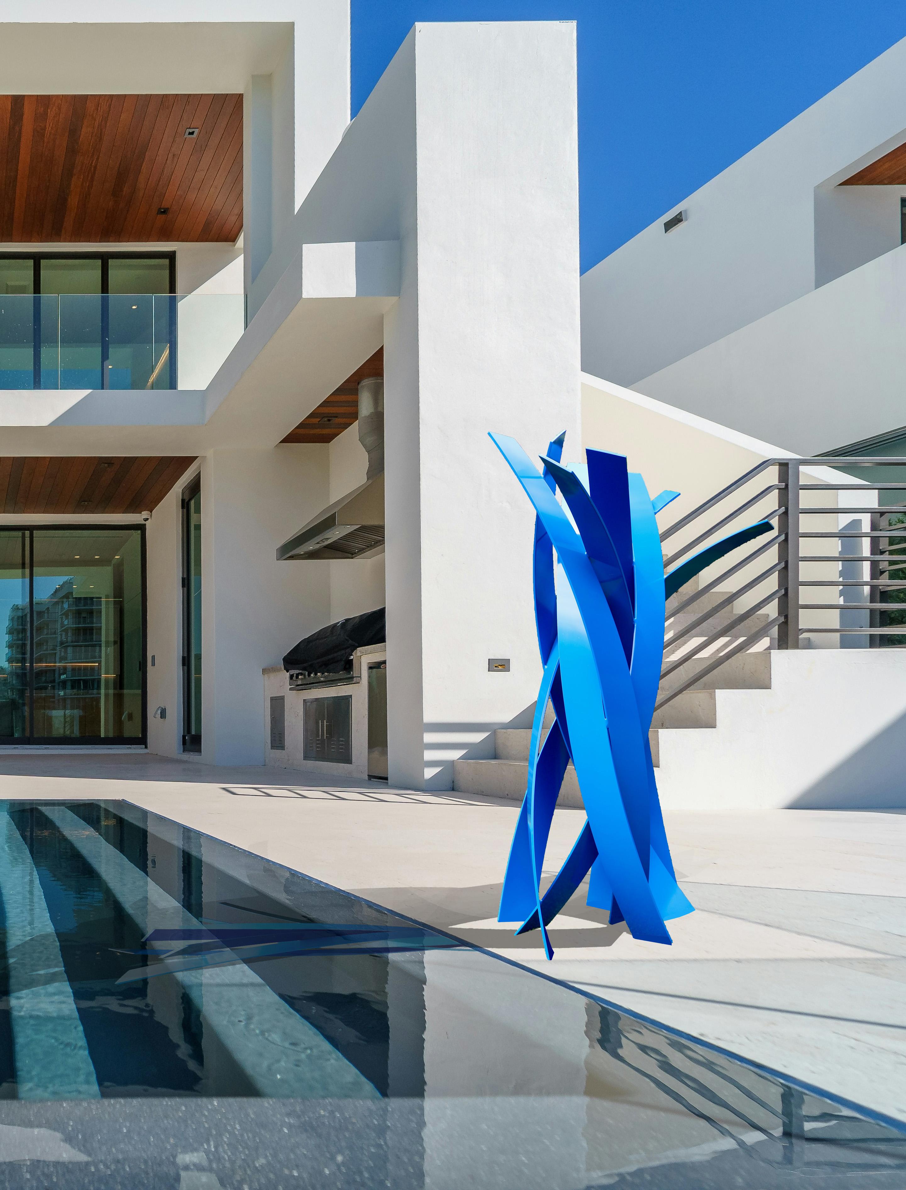 Indoor/Outdoor Sculpture_Abstract_Aluminum_Little Boy Blue, Matt Devine For Sale 7