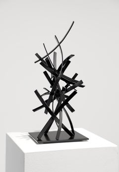 SG Study #3 (Indoor Sculpture), Matt Devine, Steel, Black Powdercoat-abstract