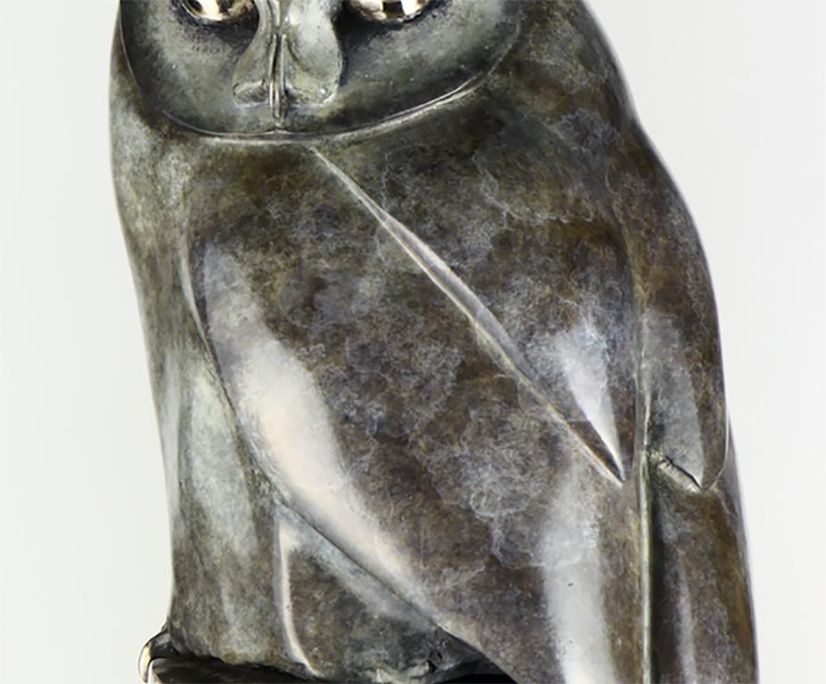 Scops Owl - Contemporary Figurative Sculpture by Matt Duke 1