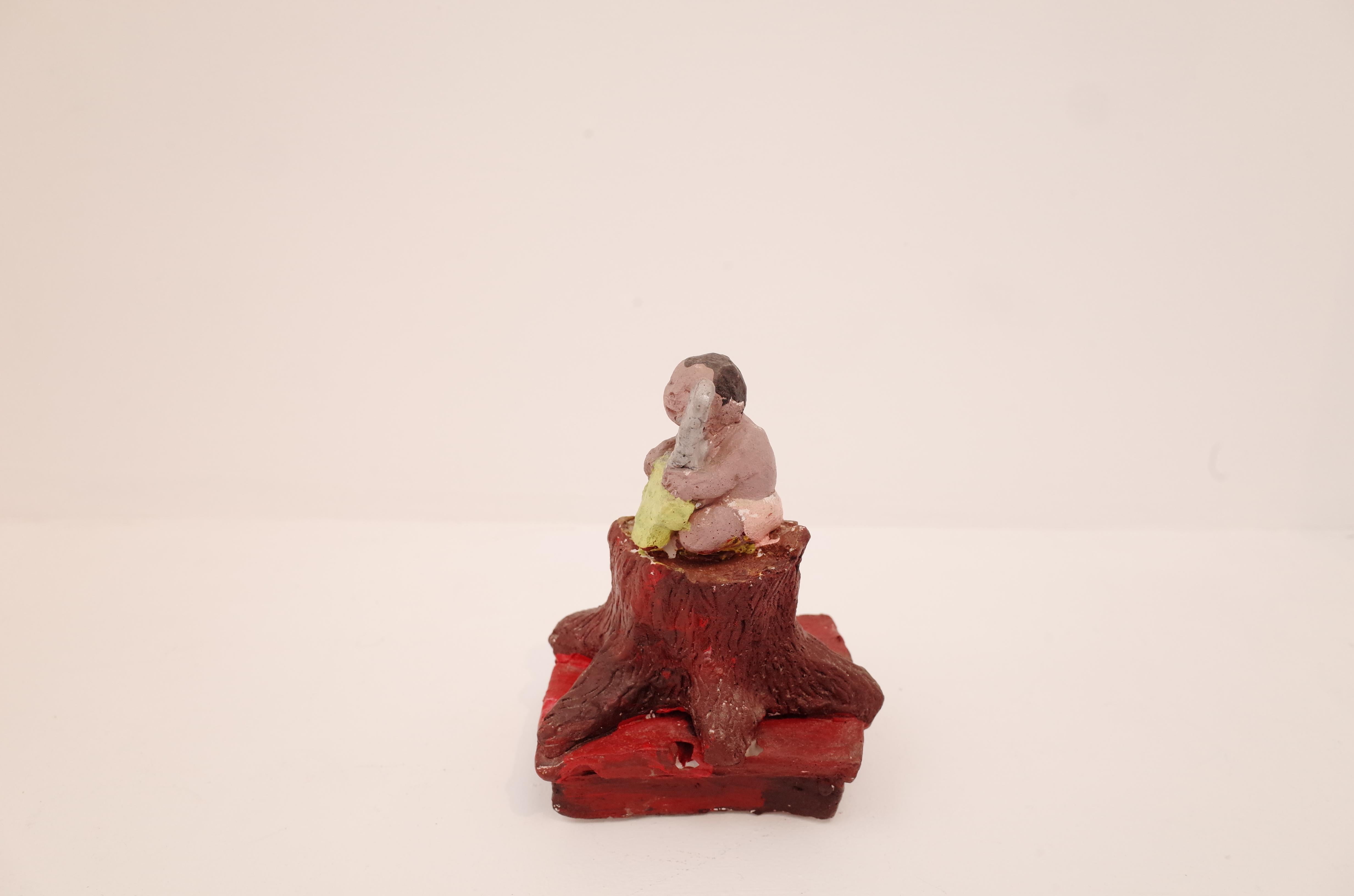 Chainsaw baby - Sculpture by Matt Freedman