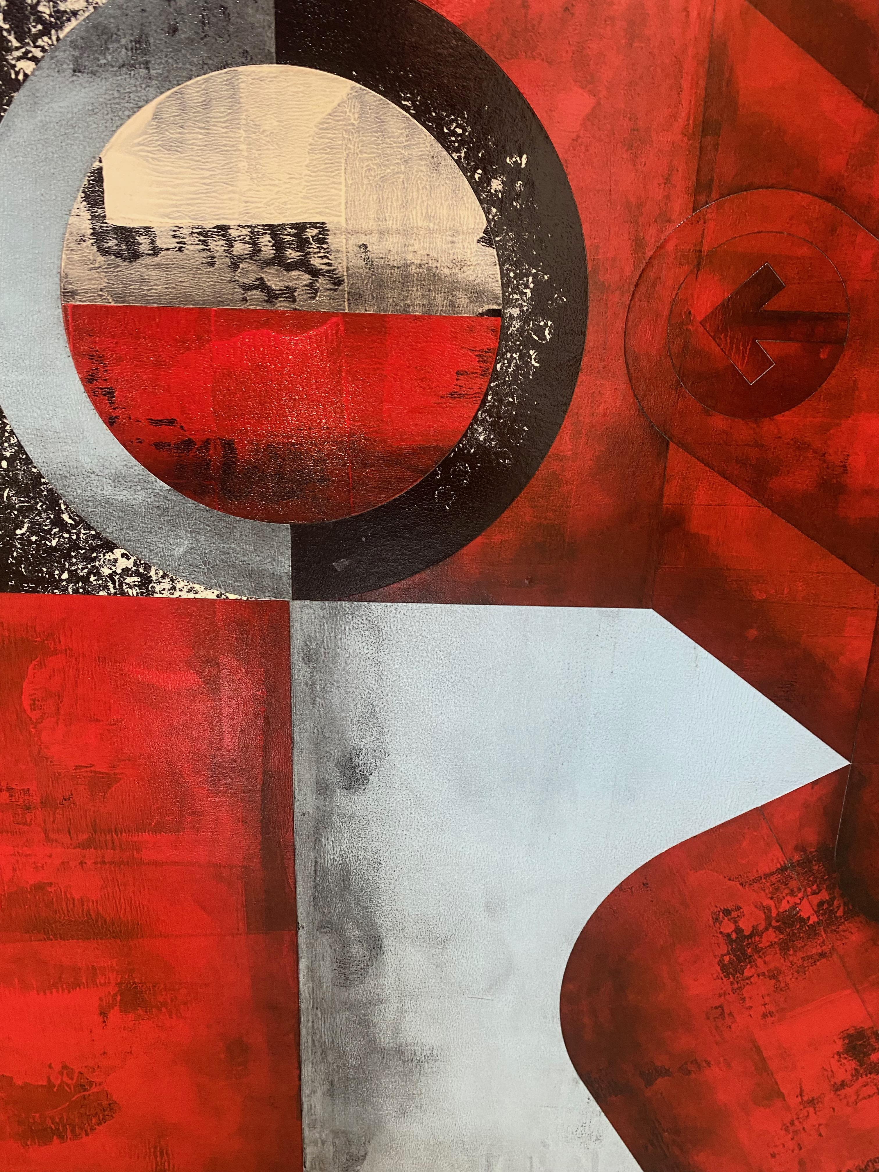 'Trigger Warnings' by Matt Goad, Mixed Media, Acrylic on Birch Panel For Sale 2