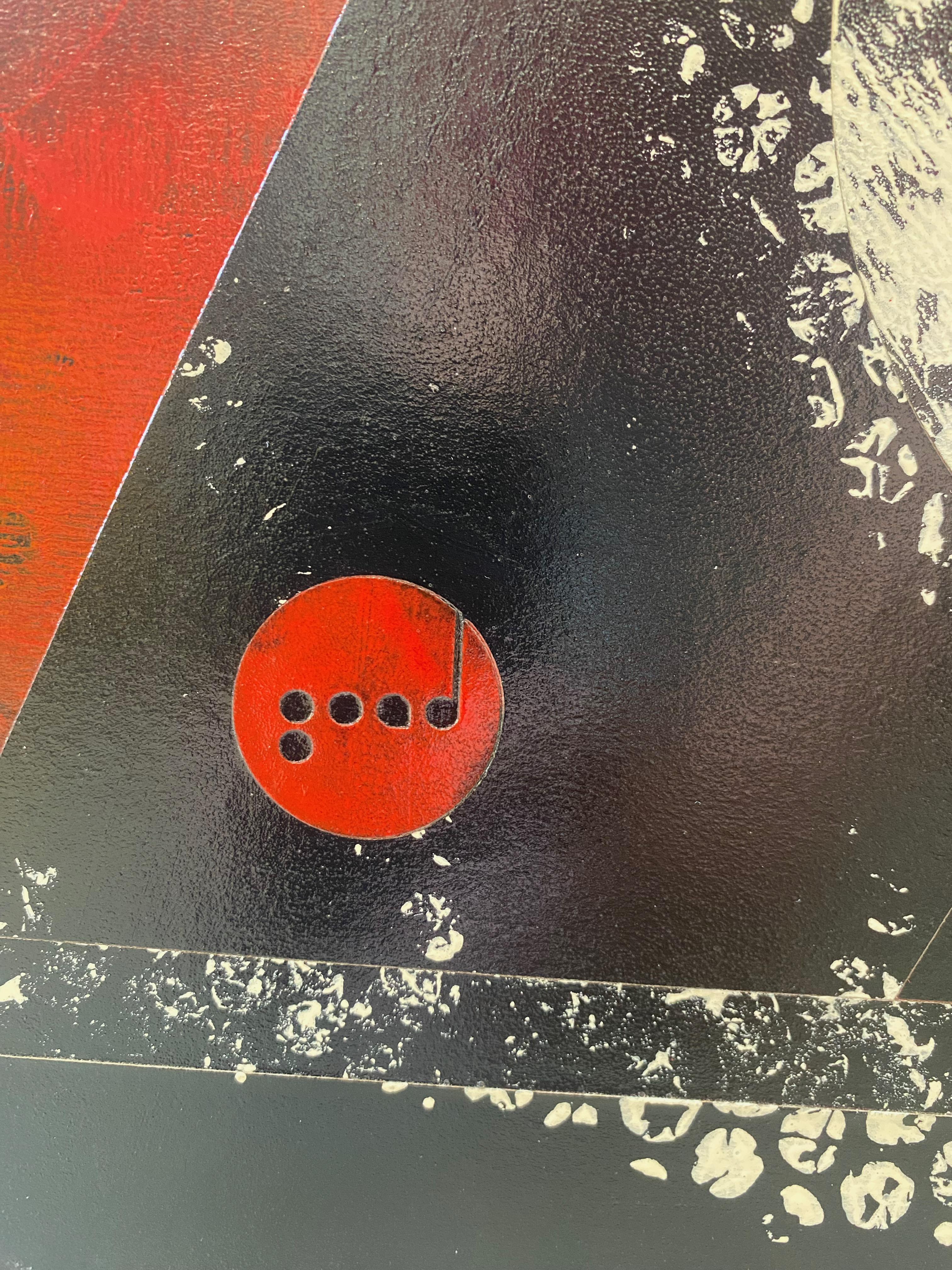 'Trigger Warnings' by Matt Goad, Mixed Media, Acrylic on Birch Panel For Sale 4