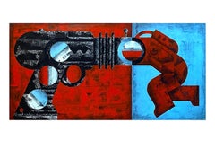 'Trigger Warnings' by Matt Goad, Mixed Media, Acrylic on Birch Panel
