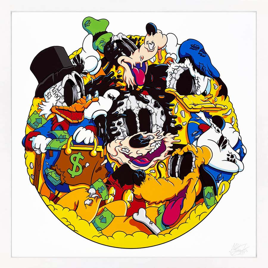Mouse and Friends Screen Print, Hand Signed AP, 22x22 Inches, 2018