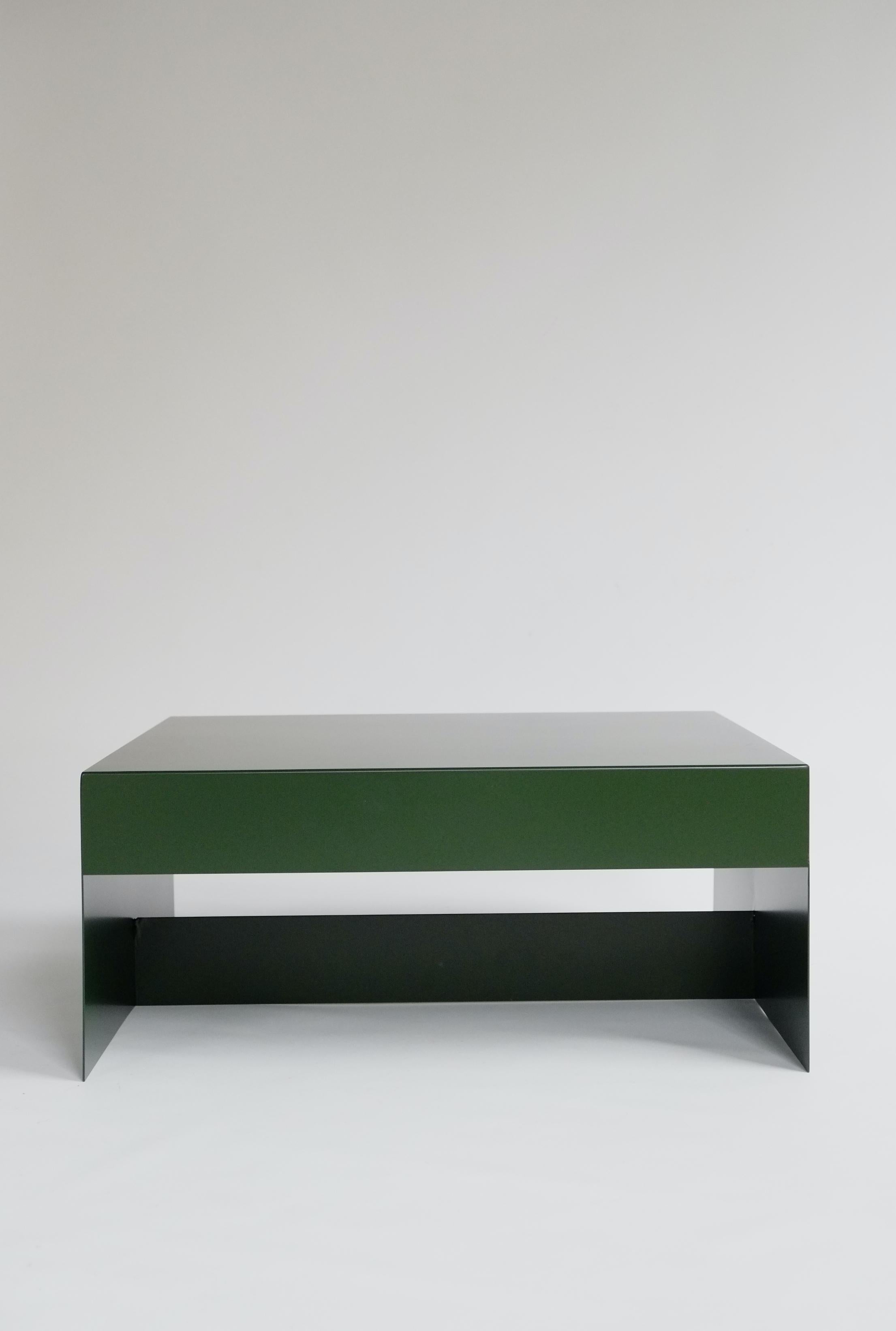 Our latest design - the single form coffee table. An elemental design with a focus on form and function. Made in powder-coated aluminium and available in customisable colours, the single form coffee table is a surprising design which is bold and