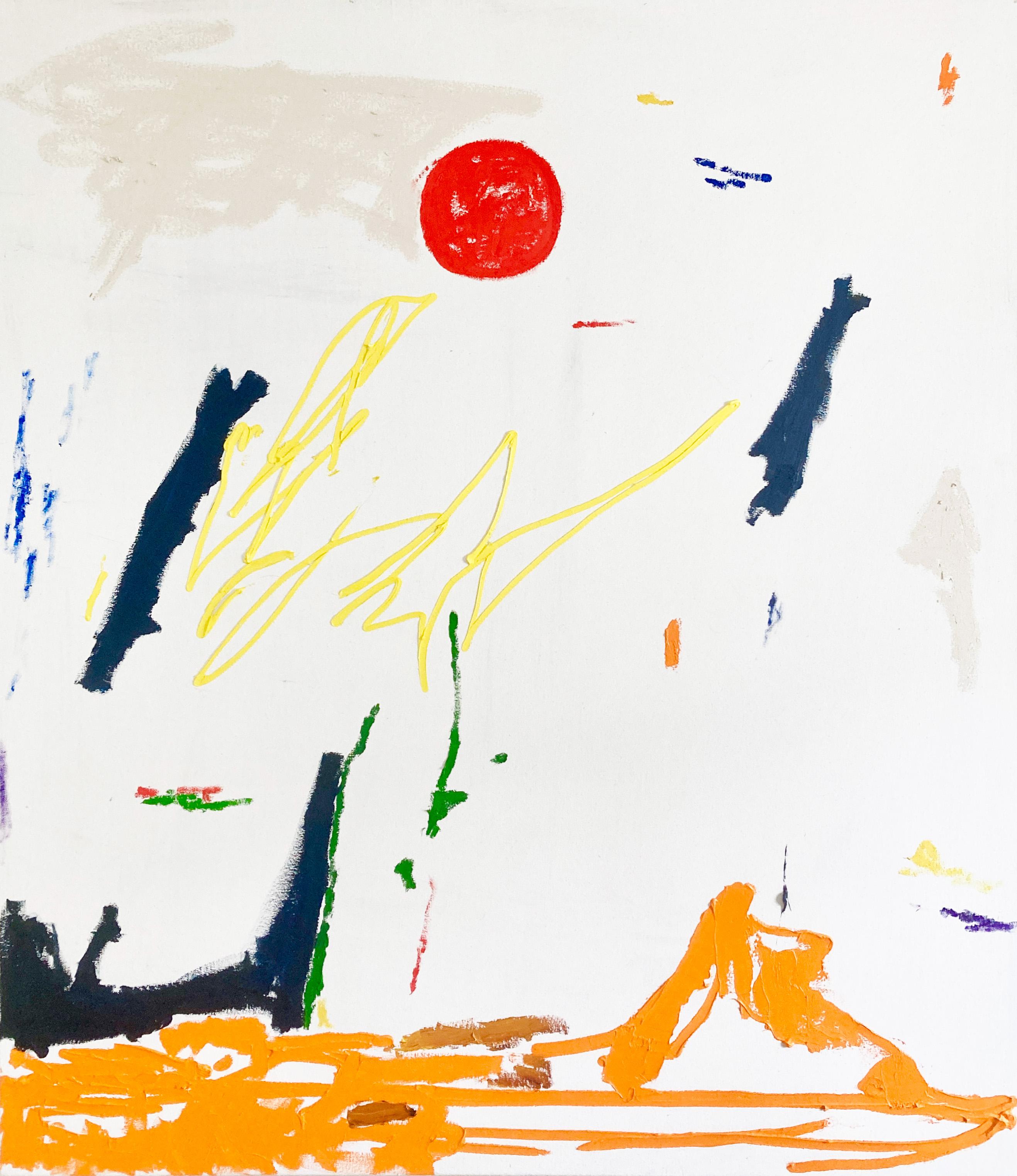 Interferencia, Pintura al óleo abstracta contemporánea