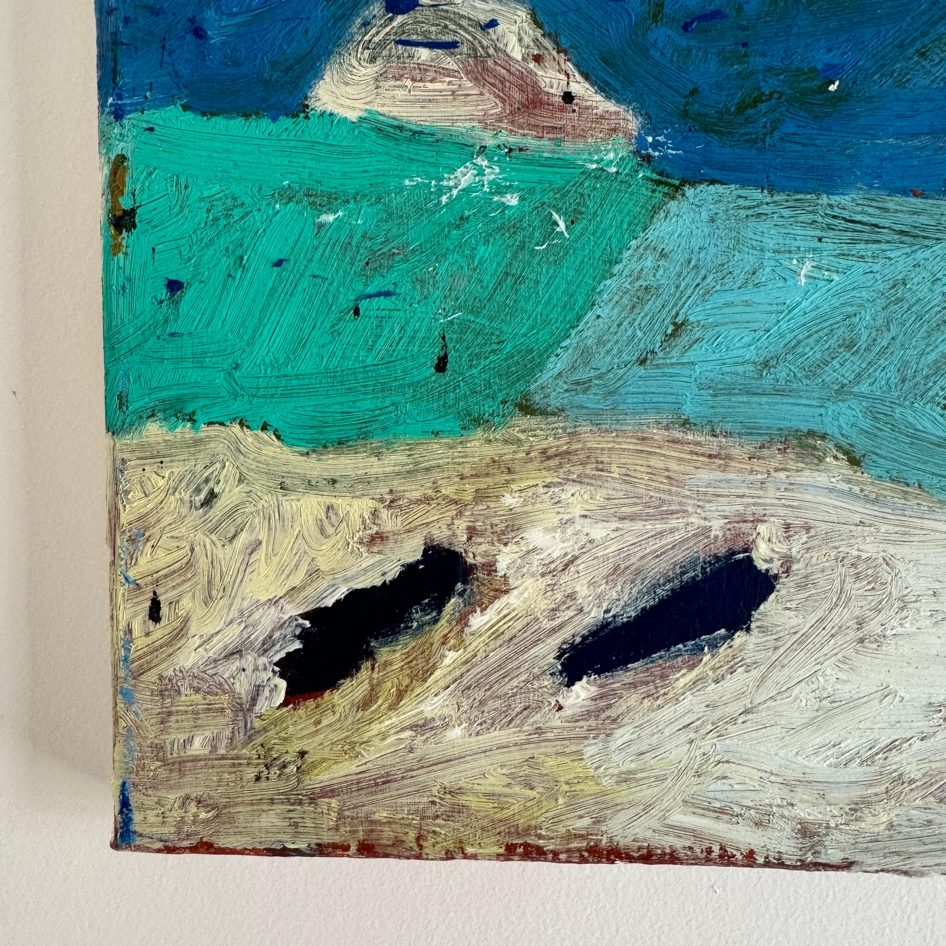 A Ways Away, Pittura astratta contemporanea di paesaggio - Painting Astratto di Matt Higgins