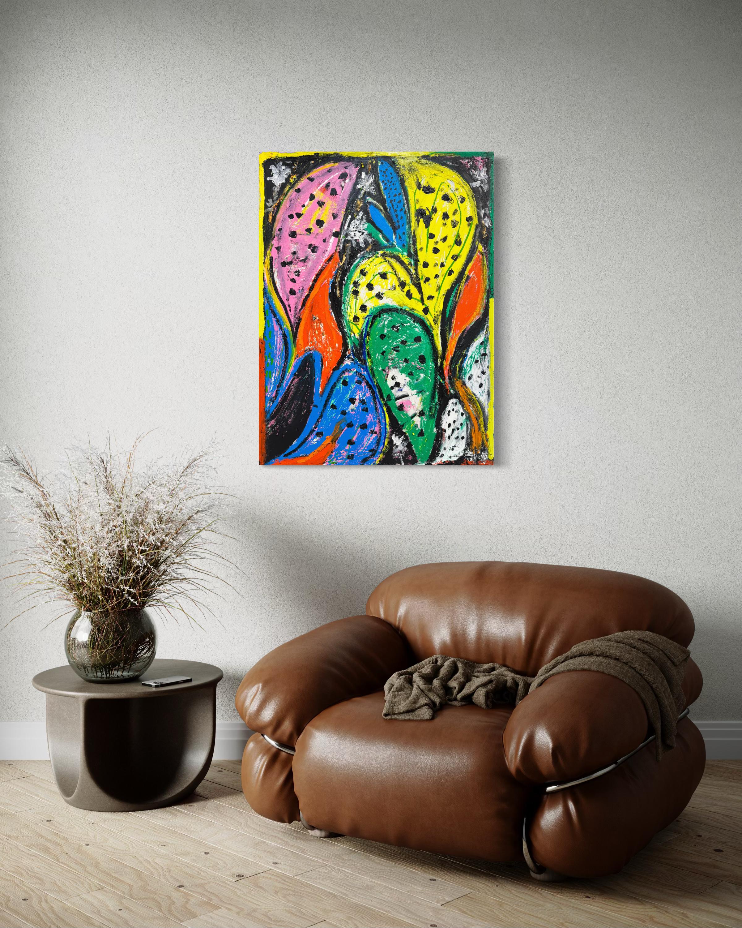 Himmelfahrt, Contemporary Abstract Oil Painting (Blau), Abstract Painting, von Matt Higgins