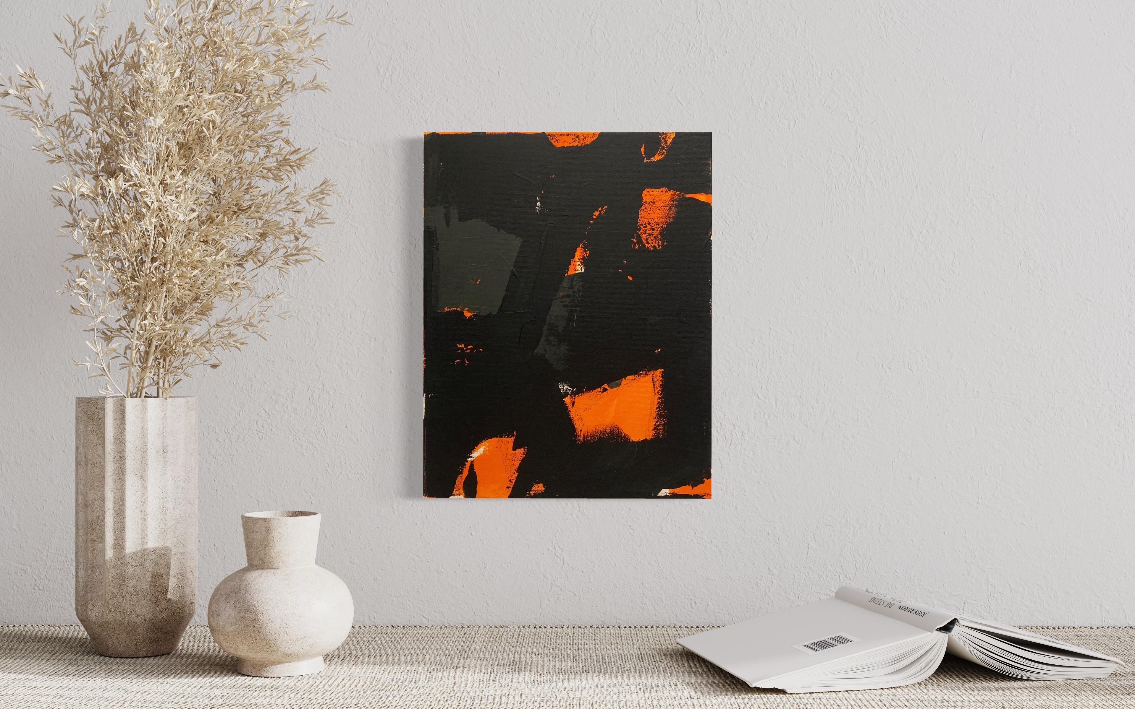 Burn, Pittura astratta espressionista contemporanea - Painting di Matt Higgins