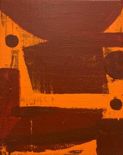 Peinture abstraite contemporaine - "Tranche d'orange"