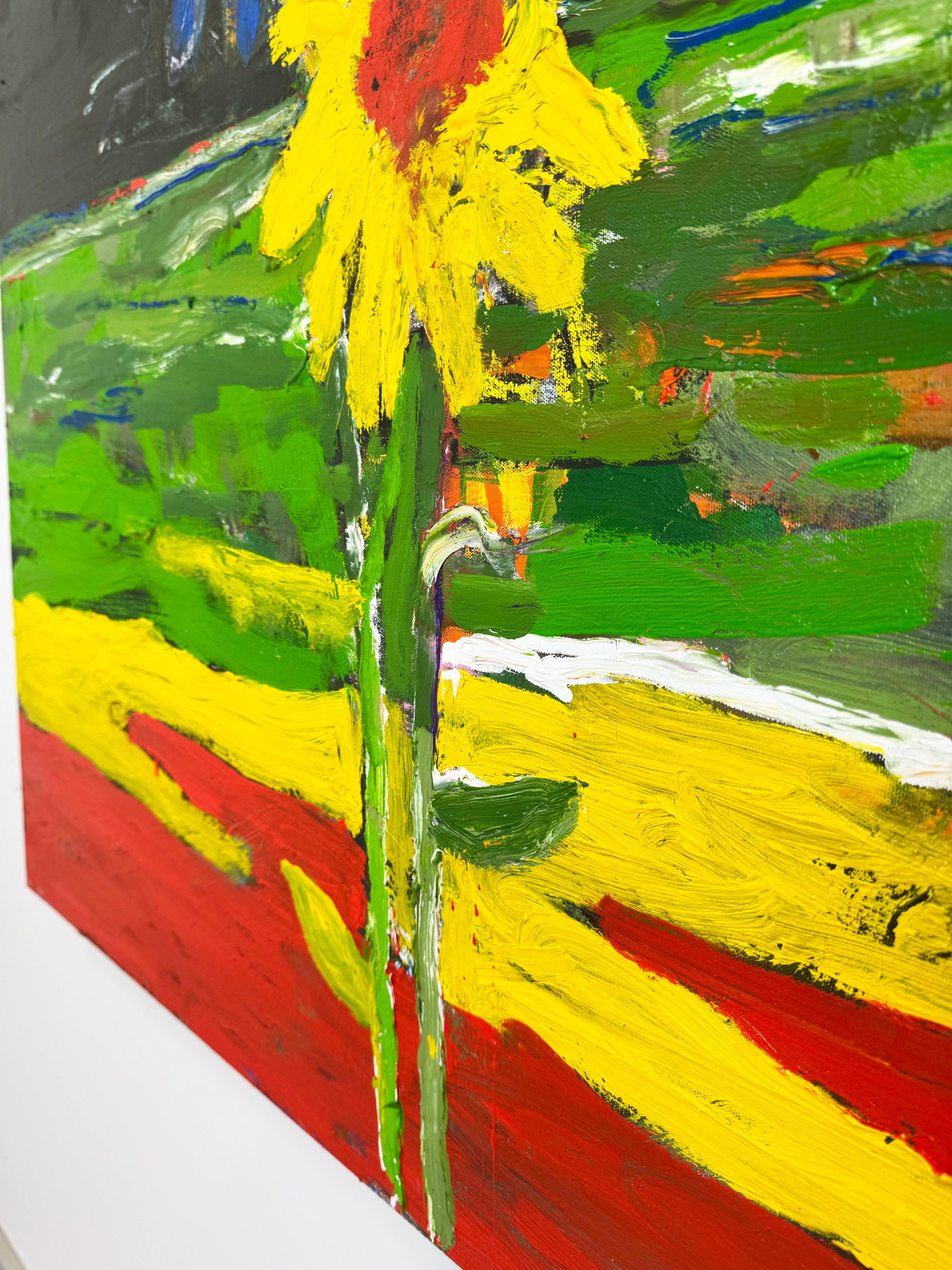 Fiori cosmici, pittura di paesaggio contemporanea in vendita 1