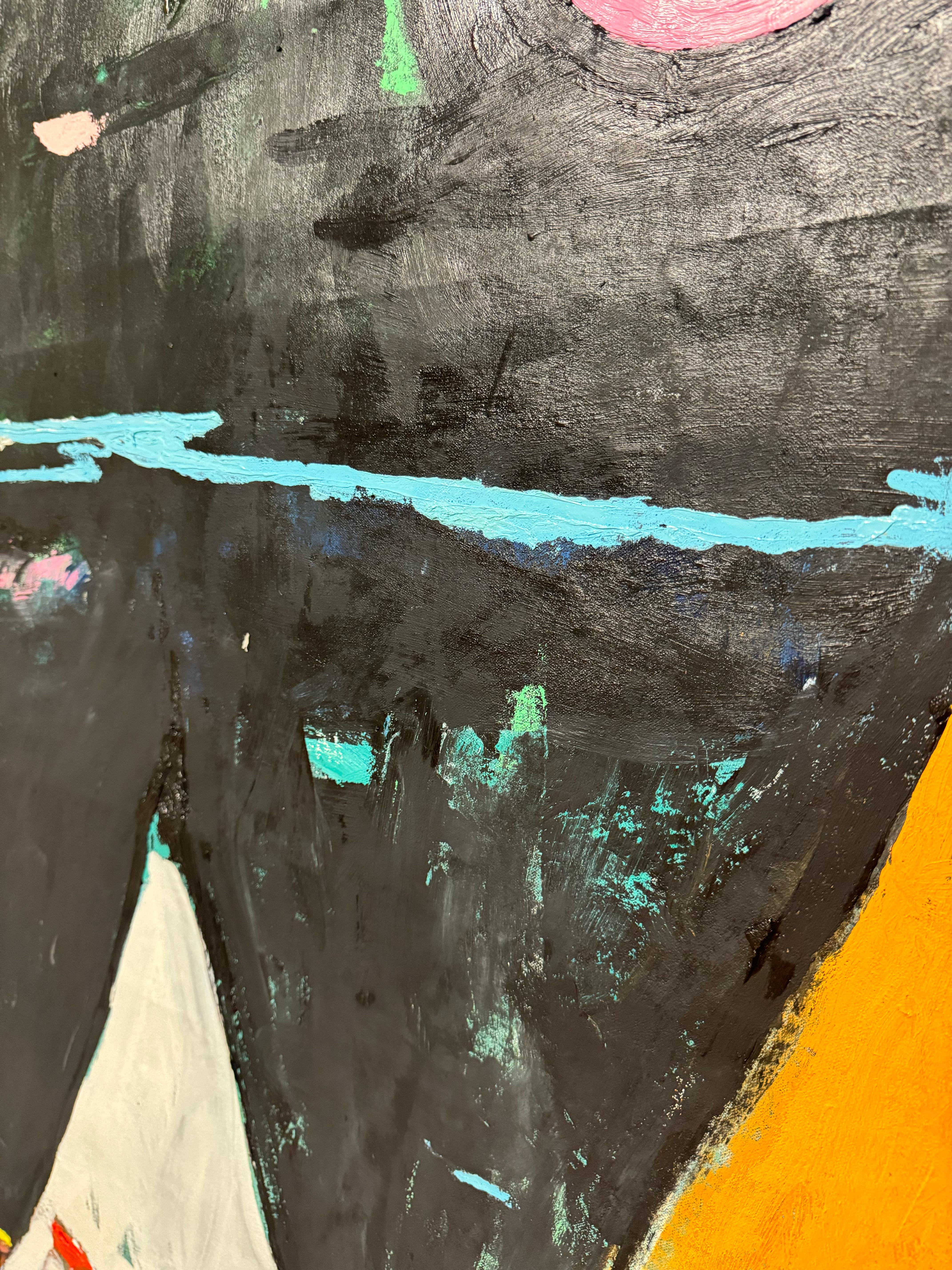 Difensori, Pittura astratta contemporanea di paesaggio in vendita 3