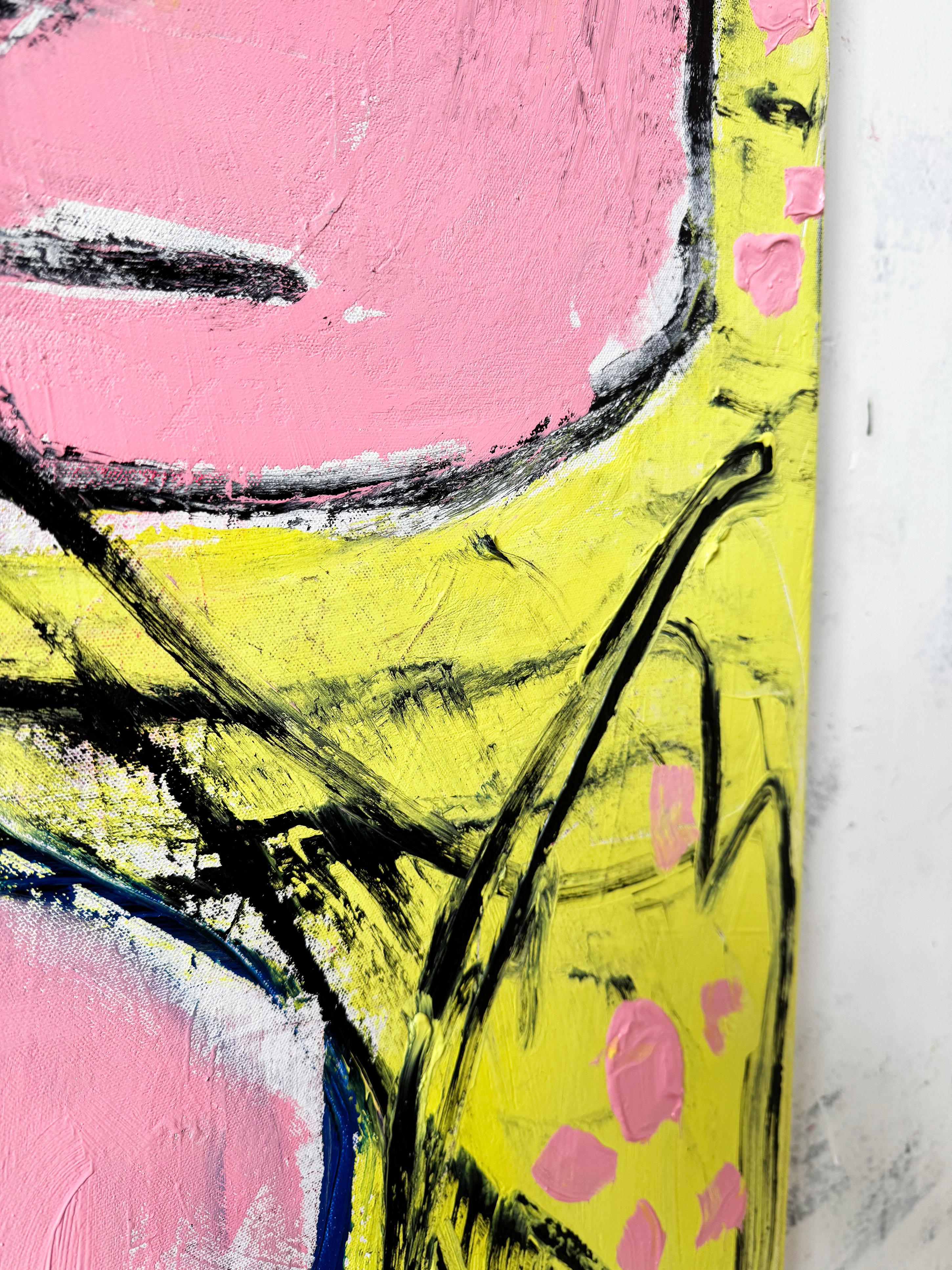 Euphoria In Bloom, Contemporary Gestural Abstract Painting For Sale 3