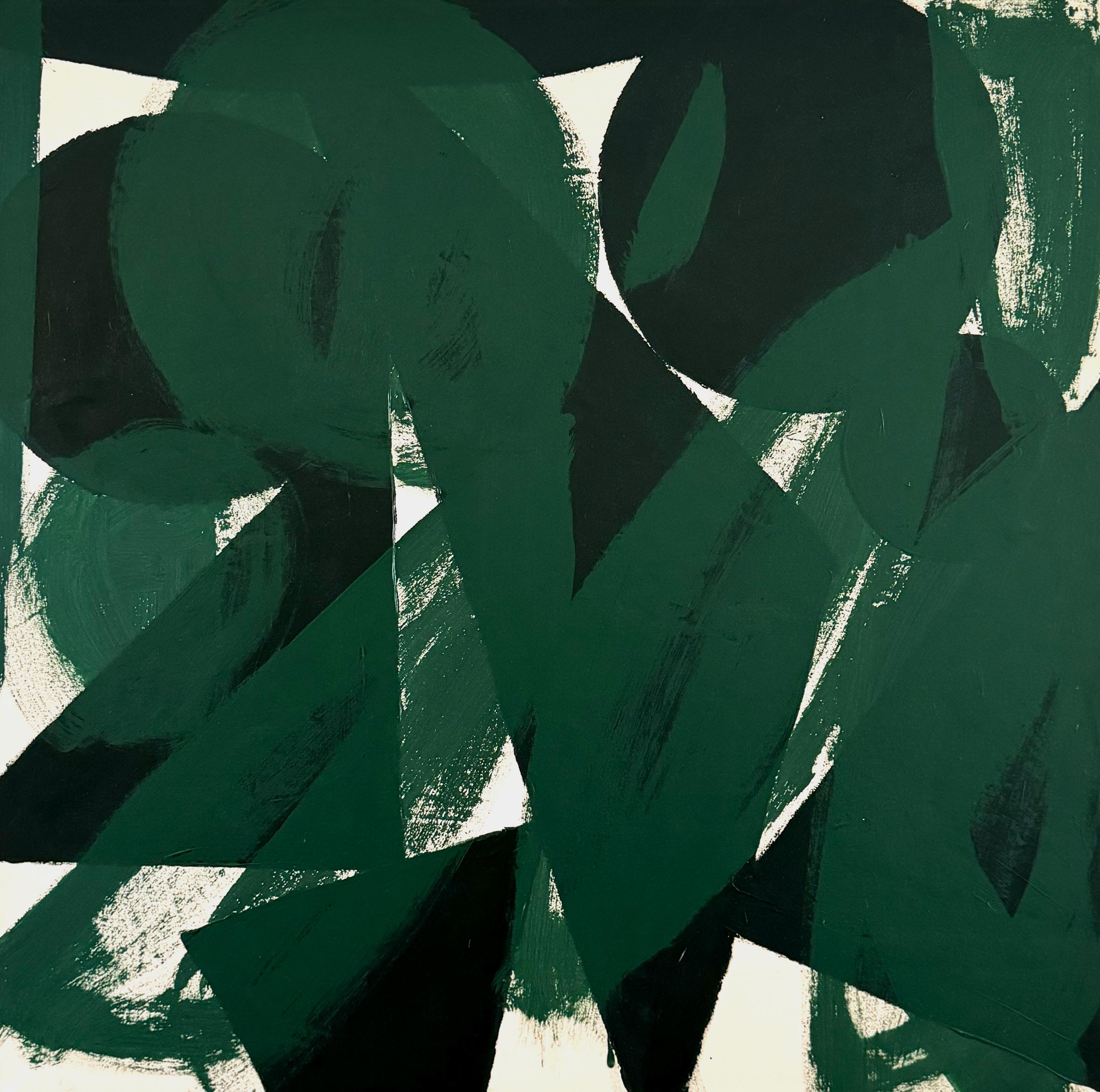 Hojas que caen, pintura abstracta contemporánea