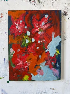 Fleeting Abstract Painting, Oil on Wood Panel, 2010s, Unframed, 16x12"