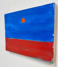 Contemporary Abstract Landscape Painting on Wood Panel, 2010+