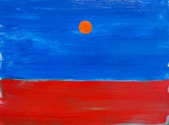 Contemporary Abstract Landscape Painting on Wood Panel, 2010+