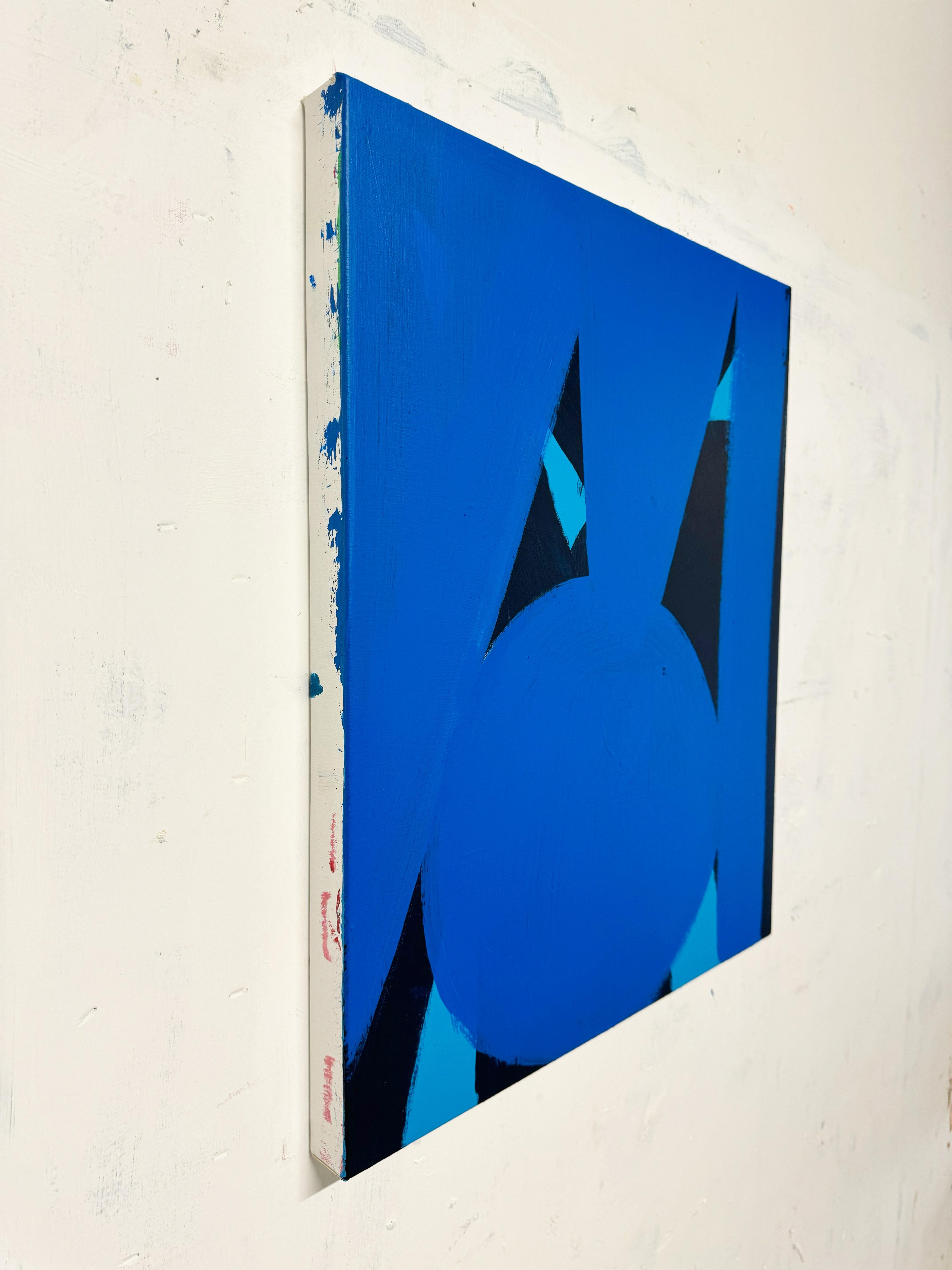 Verità ineluttabili, Pittura astratta geometrica contemporanea - Abstract Painting Blu di Matt Higgins