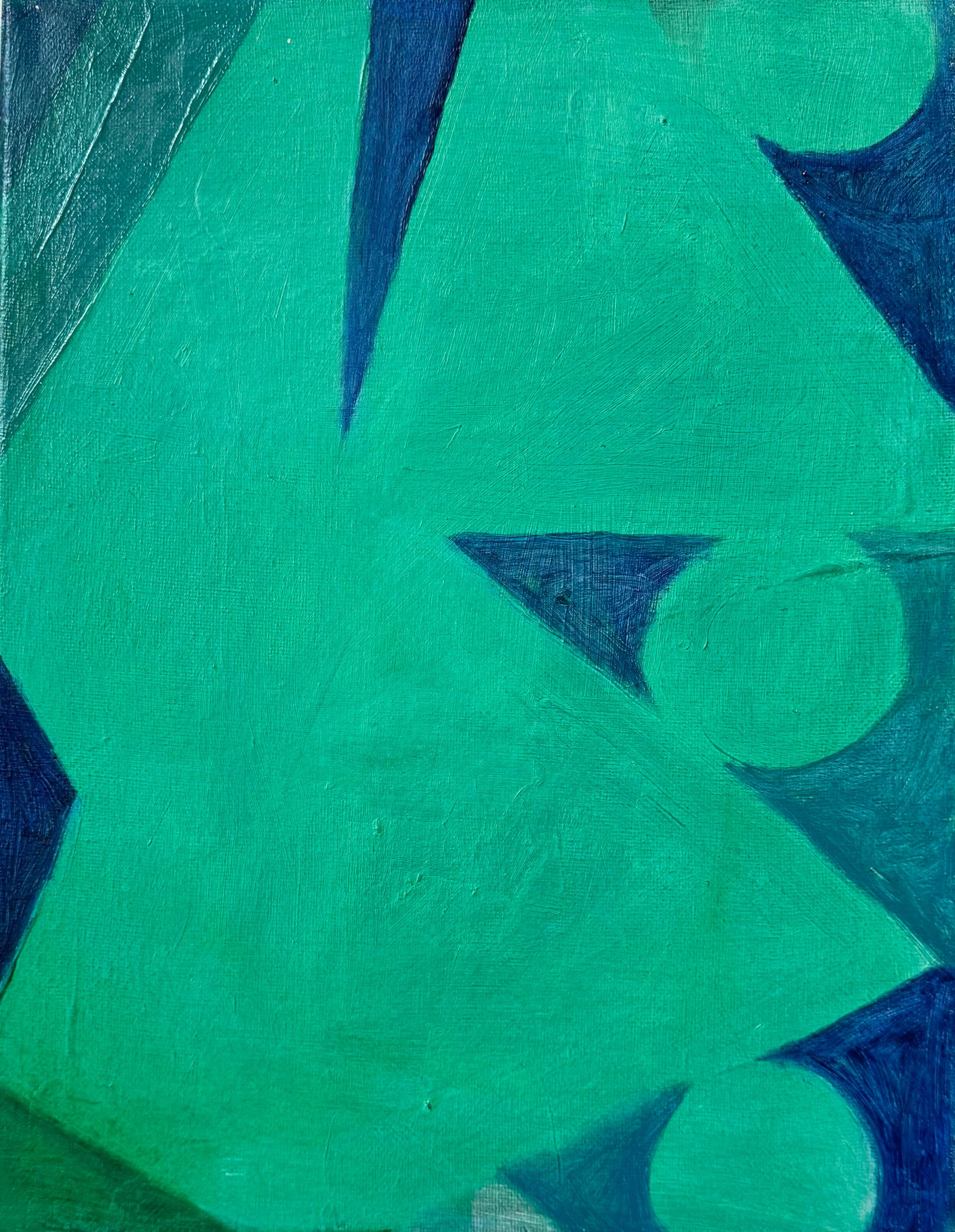 Abstract Painting de Matt Higgins - Bufón, pintura abstracta geométrica contemporánea