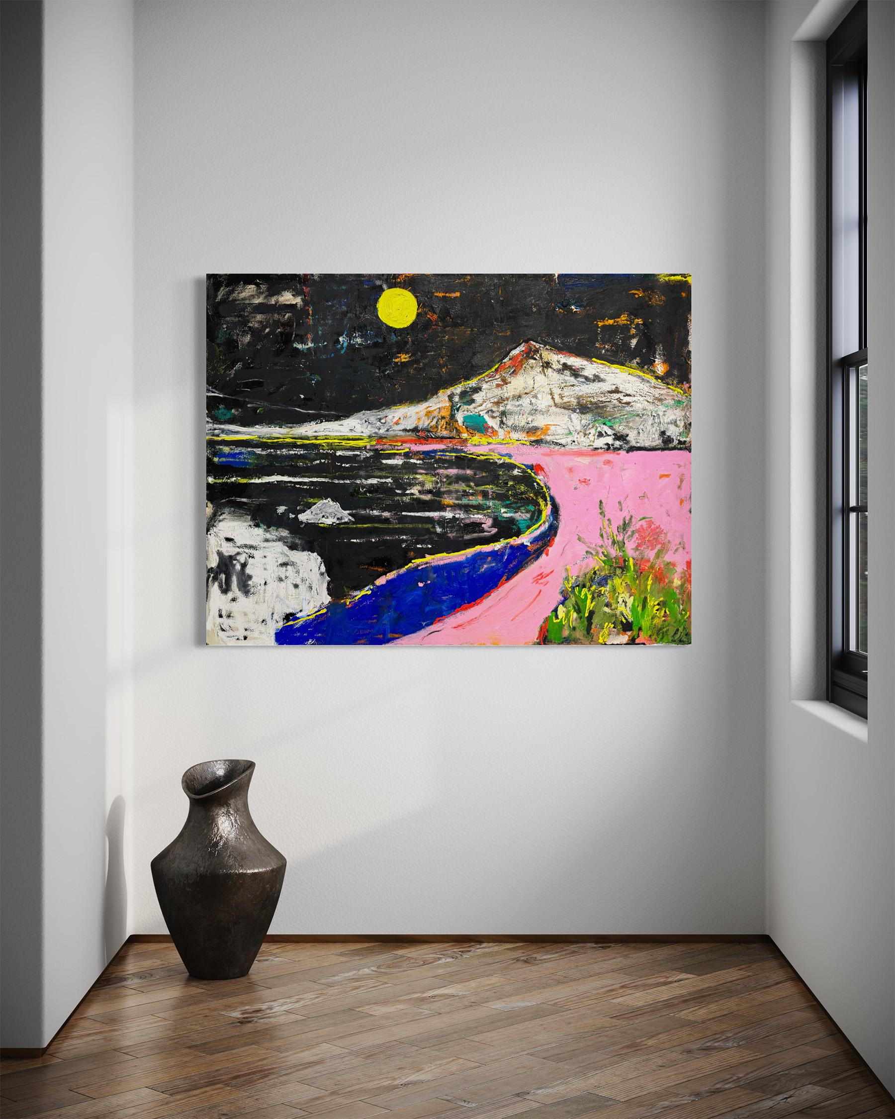 Cerca y lejos, pintura abstracta contemporánea de paisajes 2