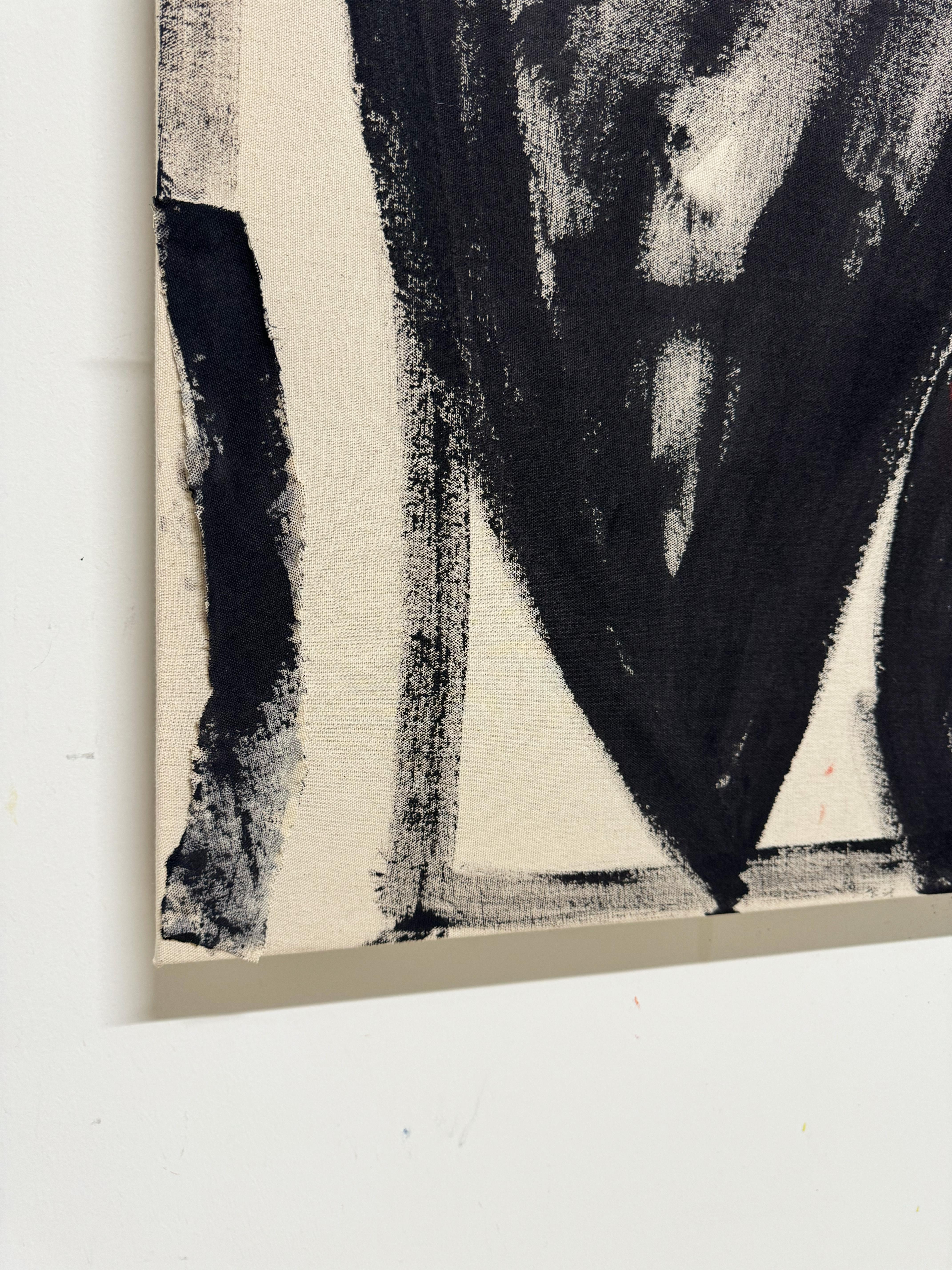 No Expectations, Pittura astratta geometrica contemporanea in nero e marrone in vendita 2