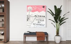 No Resentments, peinture de texte contemporaine de Matt Higgins