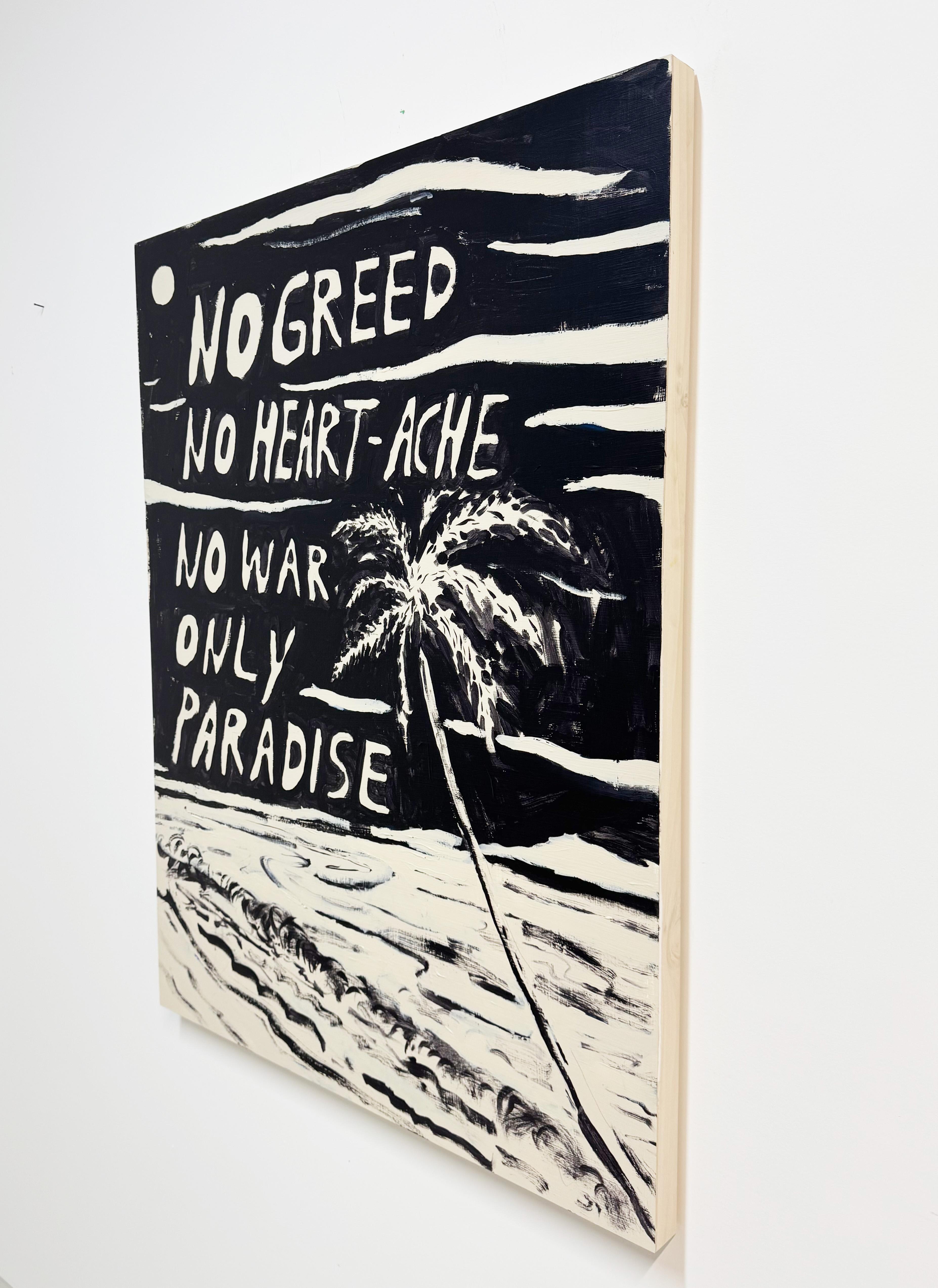 Sólo el Paraíso, pintura textual contemporánea de Matt Higgins en venta 2