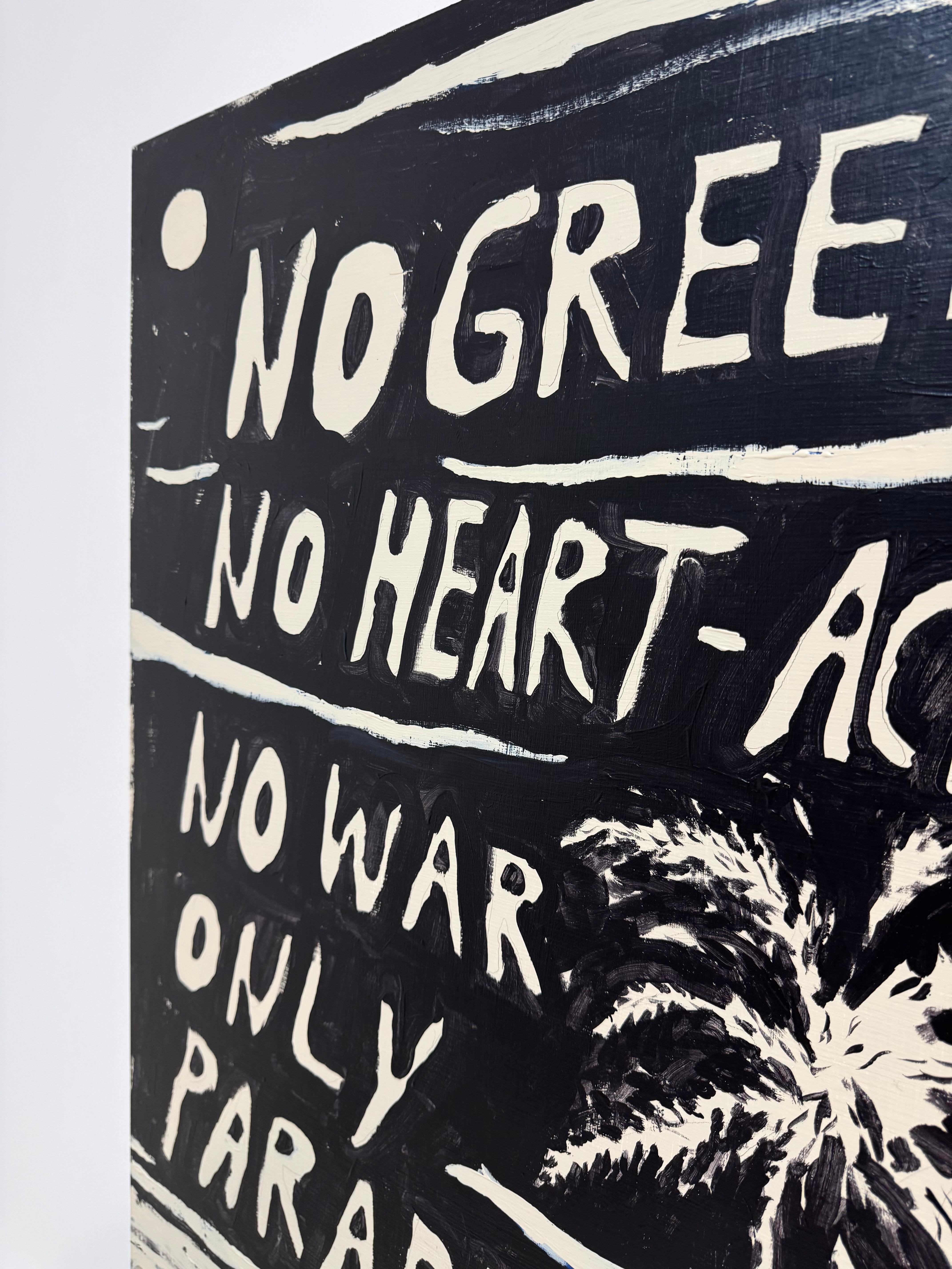 Sólo el Paraíso, pintura textual contemporánea de Matt Higgins en venta 4