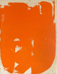 Orange Crescent, Contemporary Abstract Painting