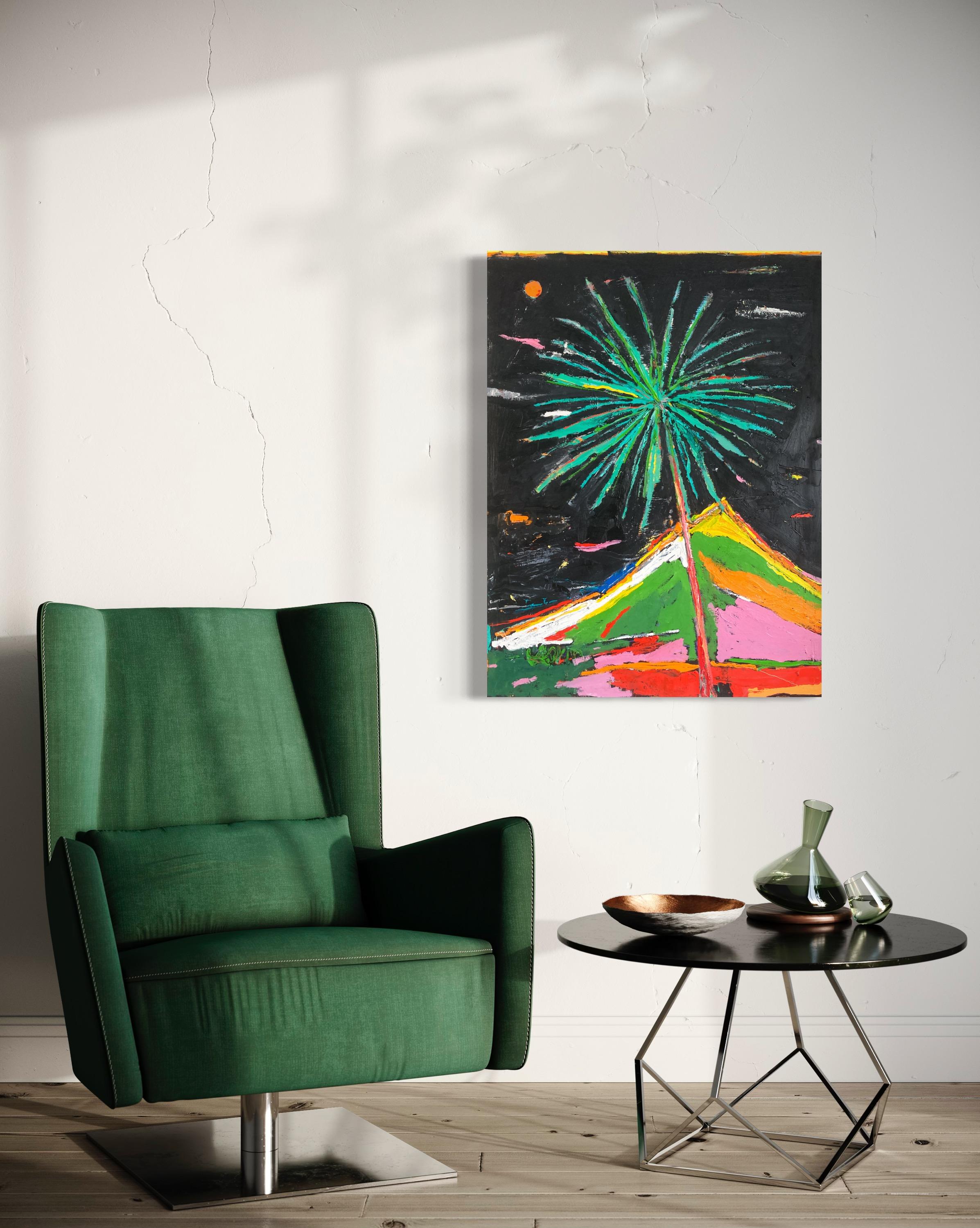 Palm 3, Contemporary Landscape Painting For Sale 2
