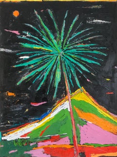 Palm 3, peinture de paysage Contemporary