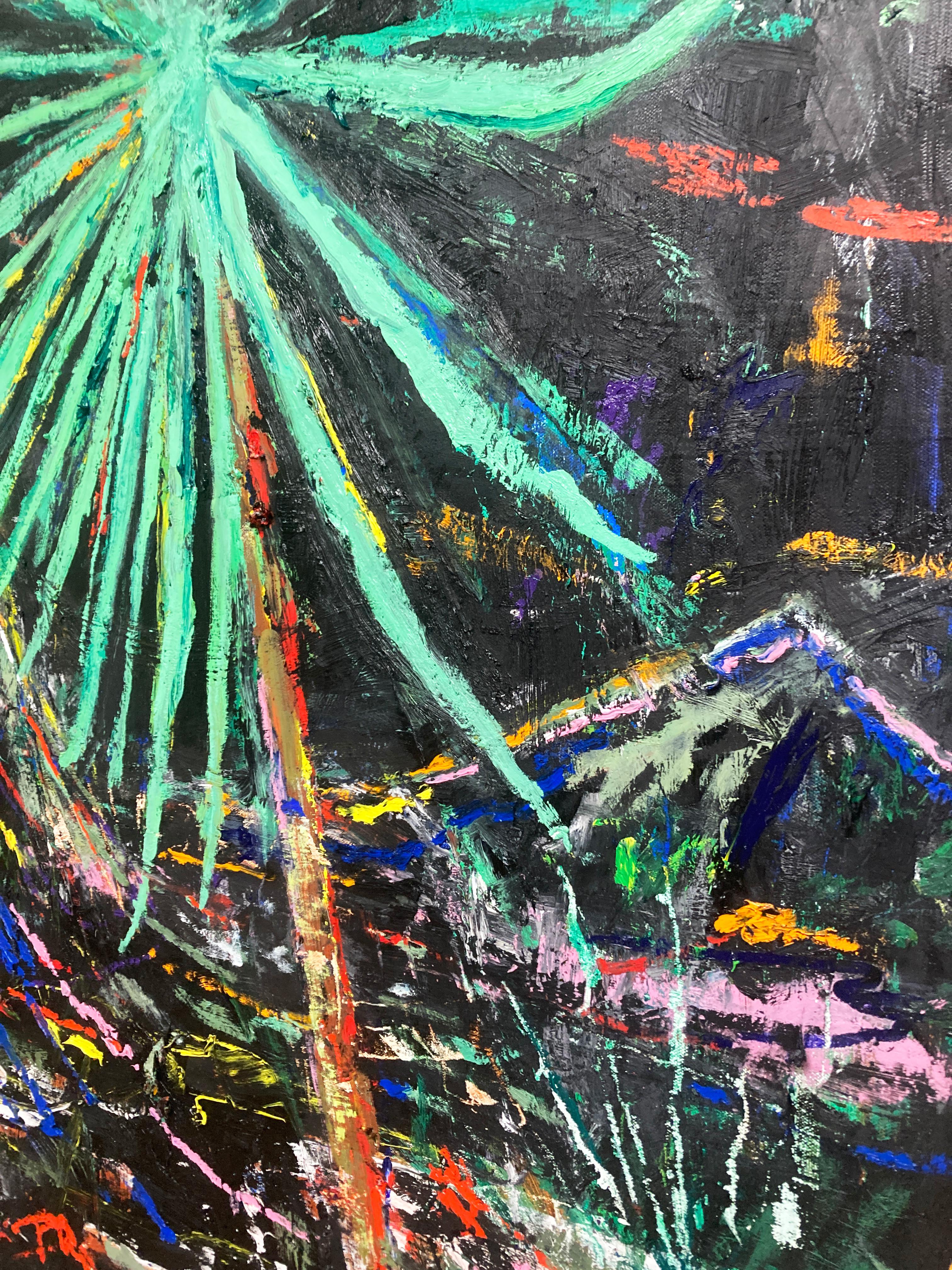 Palm 5, paysage abstrait contemporain - Painting de Matt Higgins