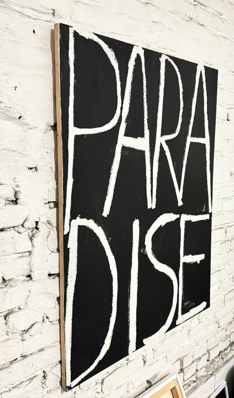 Paradise, Contemporary Text Painting  For Sale 1