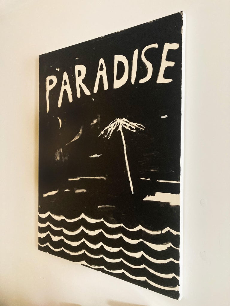 Matt Higgins Paradise, Contemporary Text Painting For Sale at 1stDibs