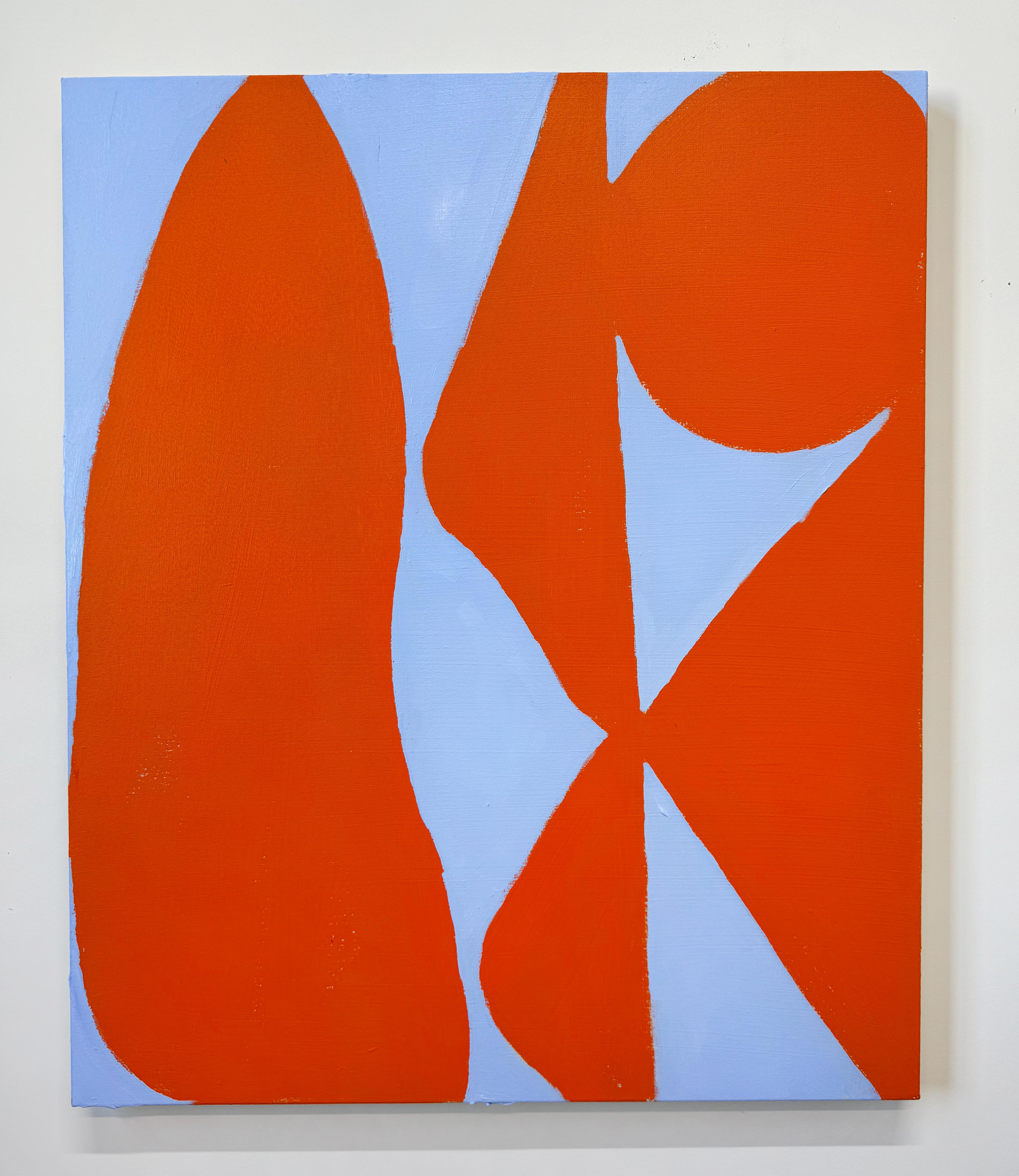 Proporzioni pacifiche, quadro astratto geometrico arancione contemporaneo - Painting di Matt Higgins
