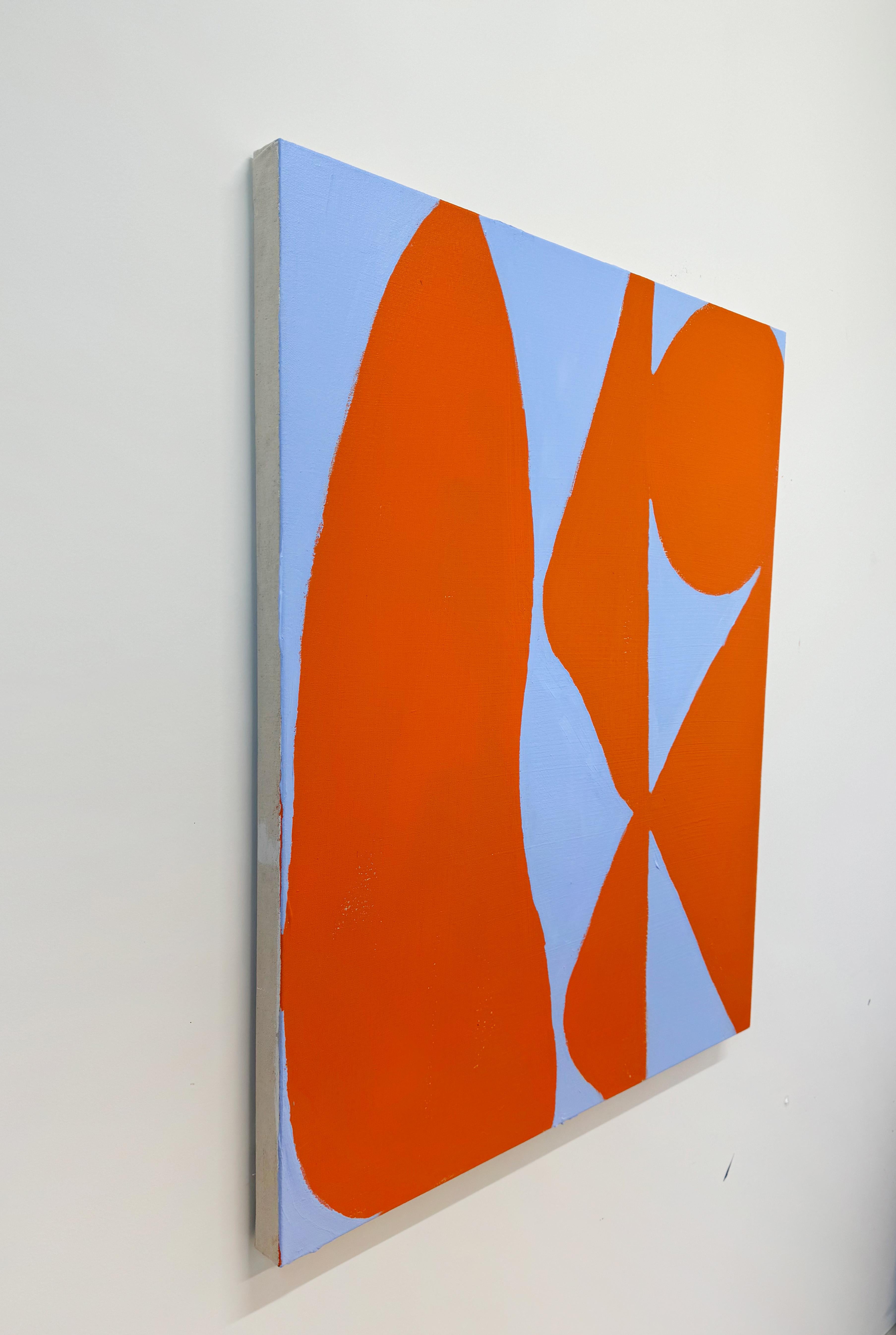 Proporzioni pacifiche, quadro astratto geometrico arancione contemporaneo - Painting Astratto di Matt Higgins