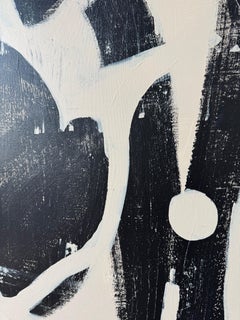 Rise and Fall, Contemporary Monochrome Geometric Abstract Painting