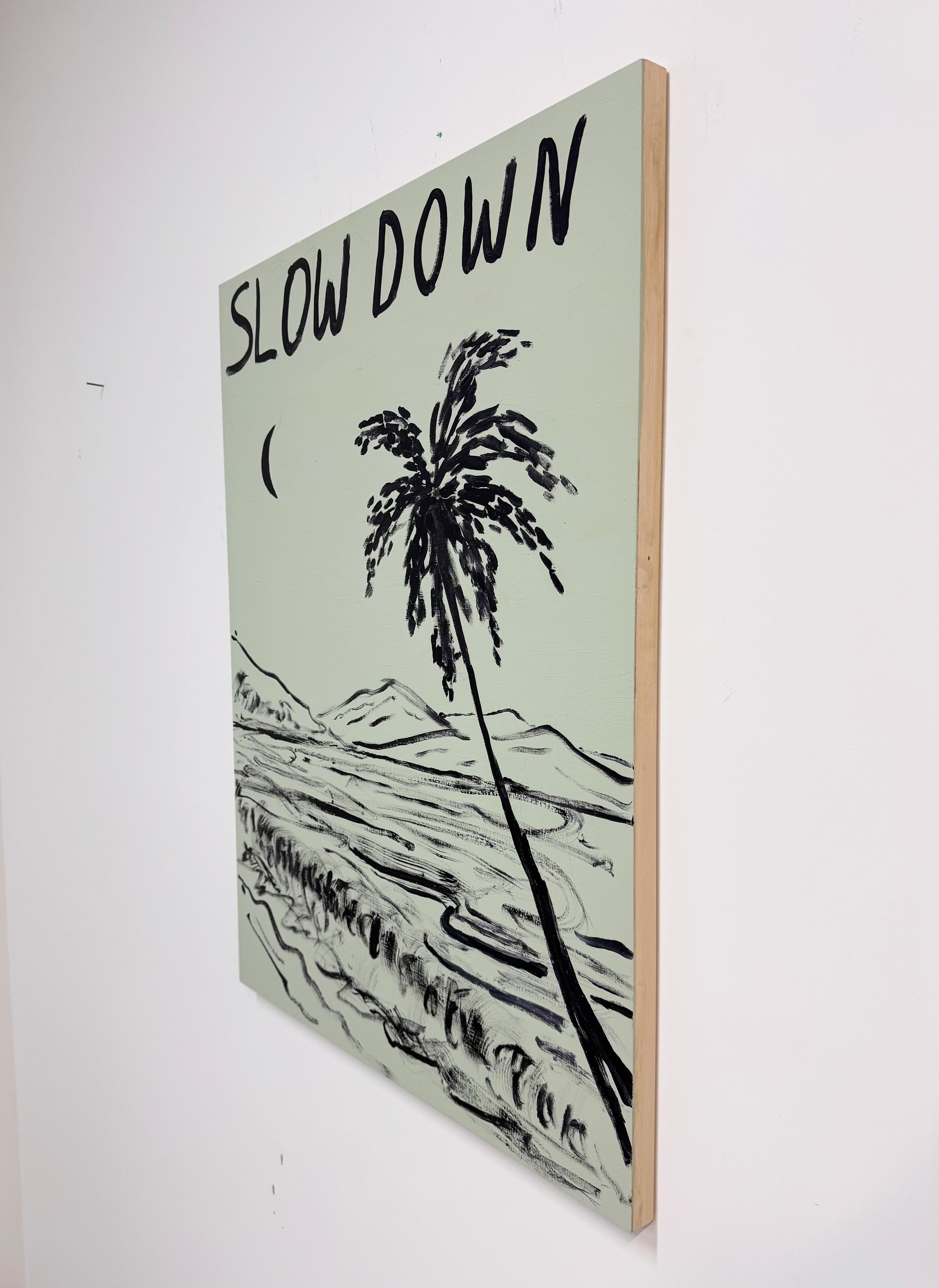 Slow Down, Zeitgenössische Textmalerei von Matt Higgins im Angebot 1