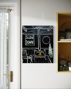 Slow Down, Zeitgenössische Textmalerei von Matt Higgins