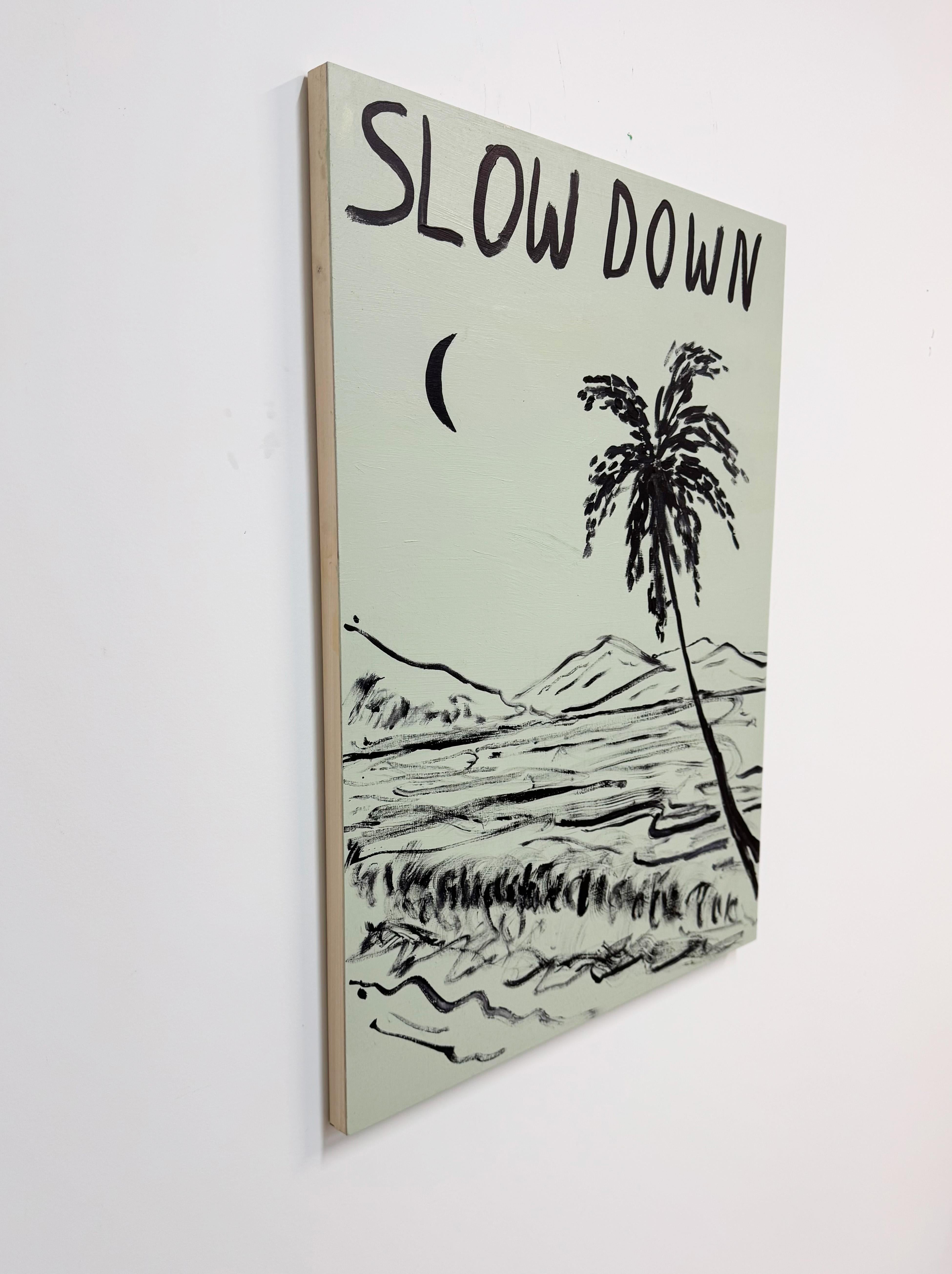 Slow Down, Zeitgenössische Textmalerei von Matt Higgins im Angebot 2